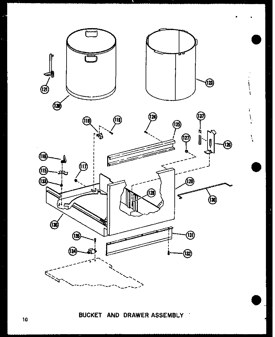 01 - BUCKET AND DRAWER ASSY