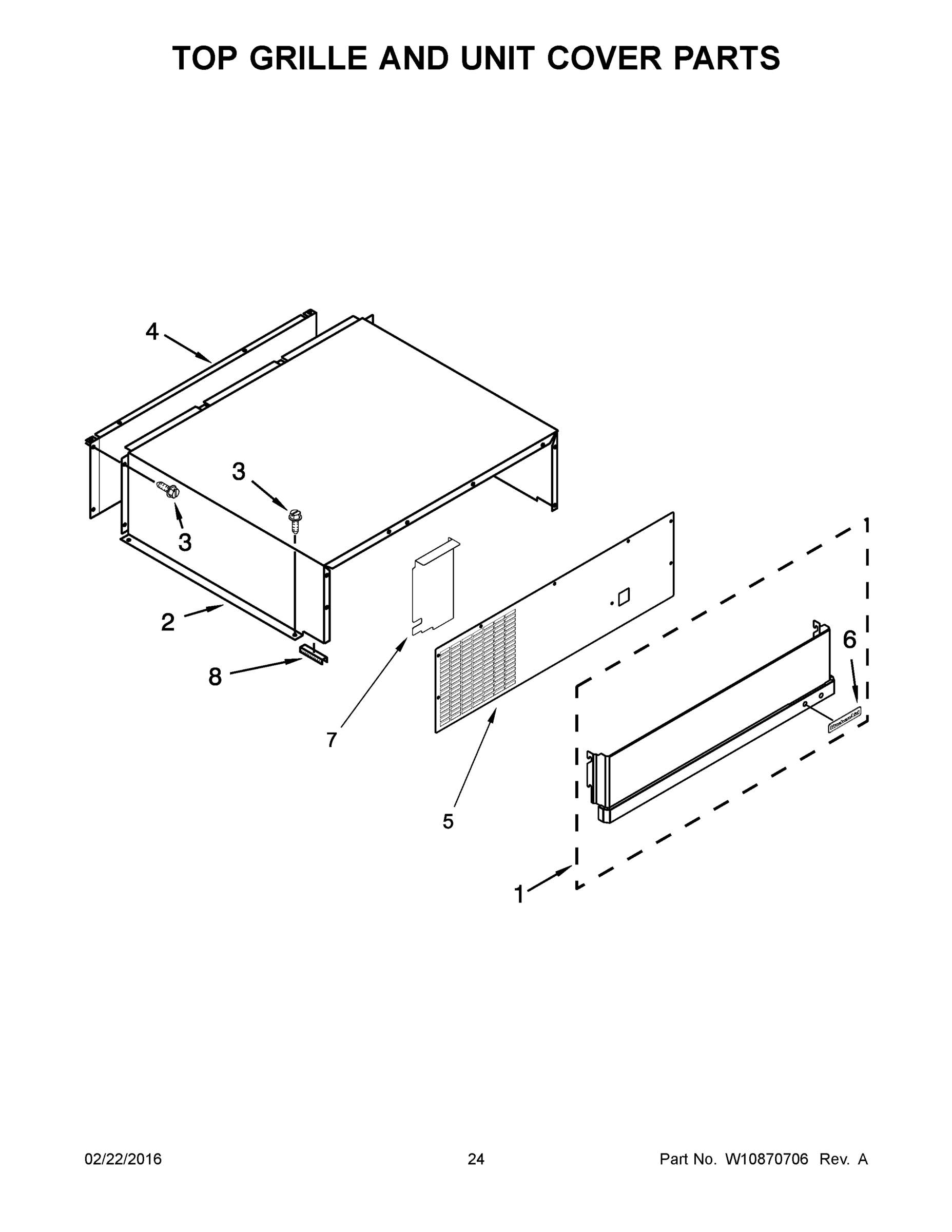 13 - TOP GRILLE AND UNIT COVER PARTS