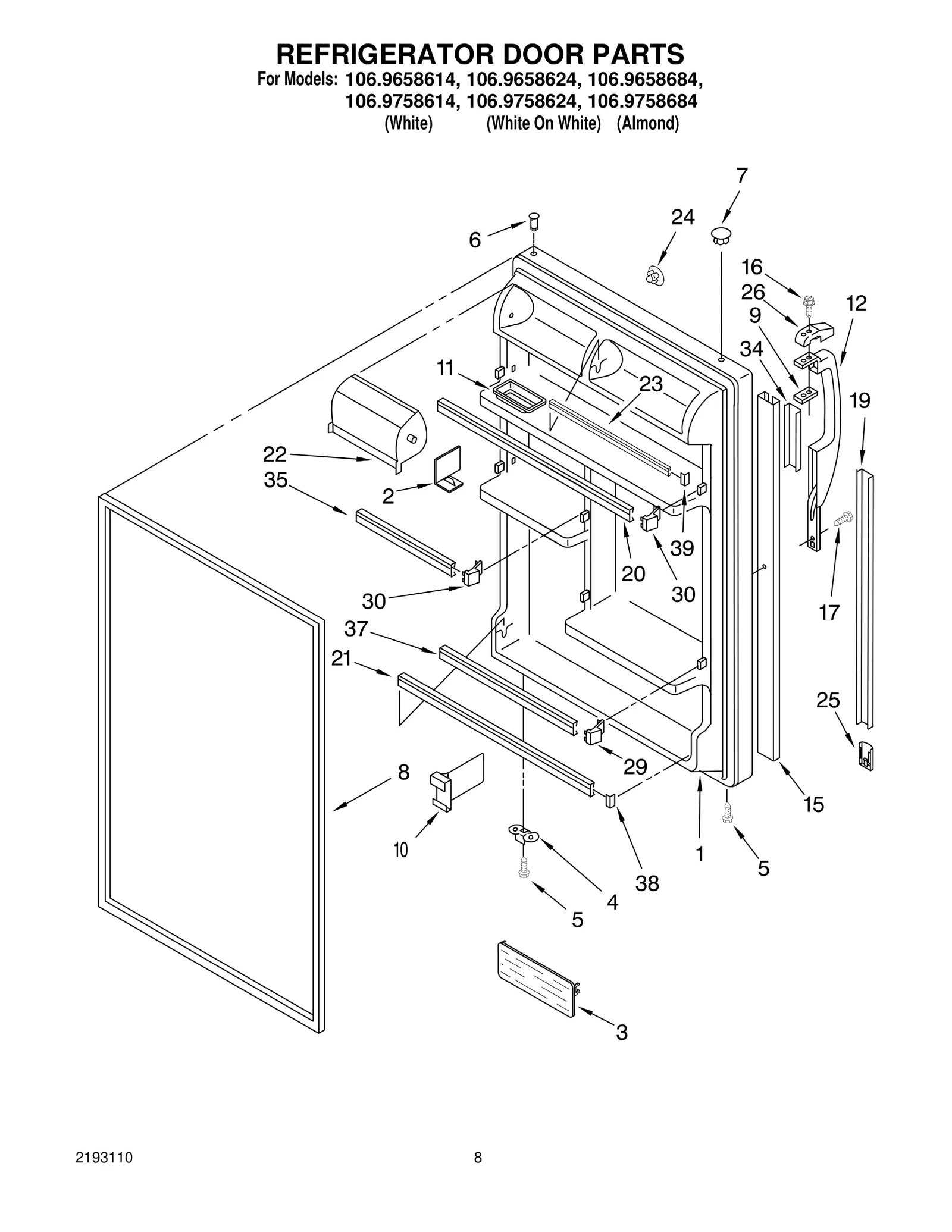 REFRIGERATOR DOOR PARTS