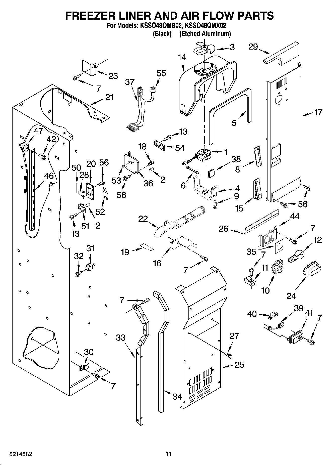 08 - FREEZER LINER AND AIR FLOW PARTS