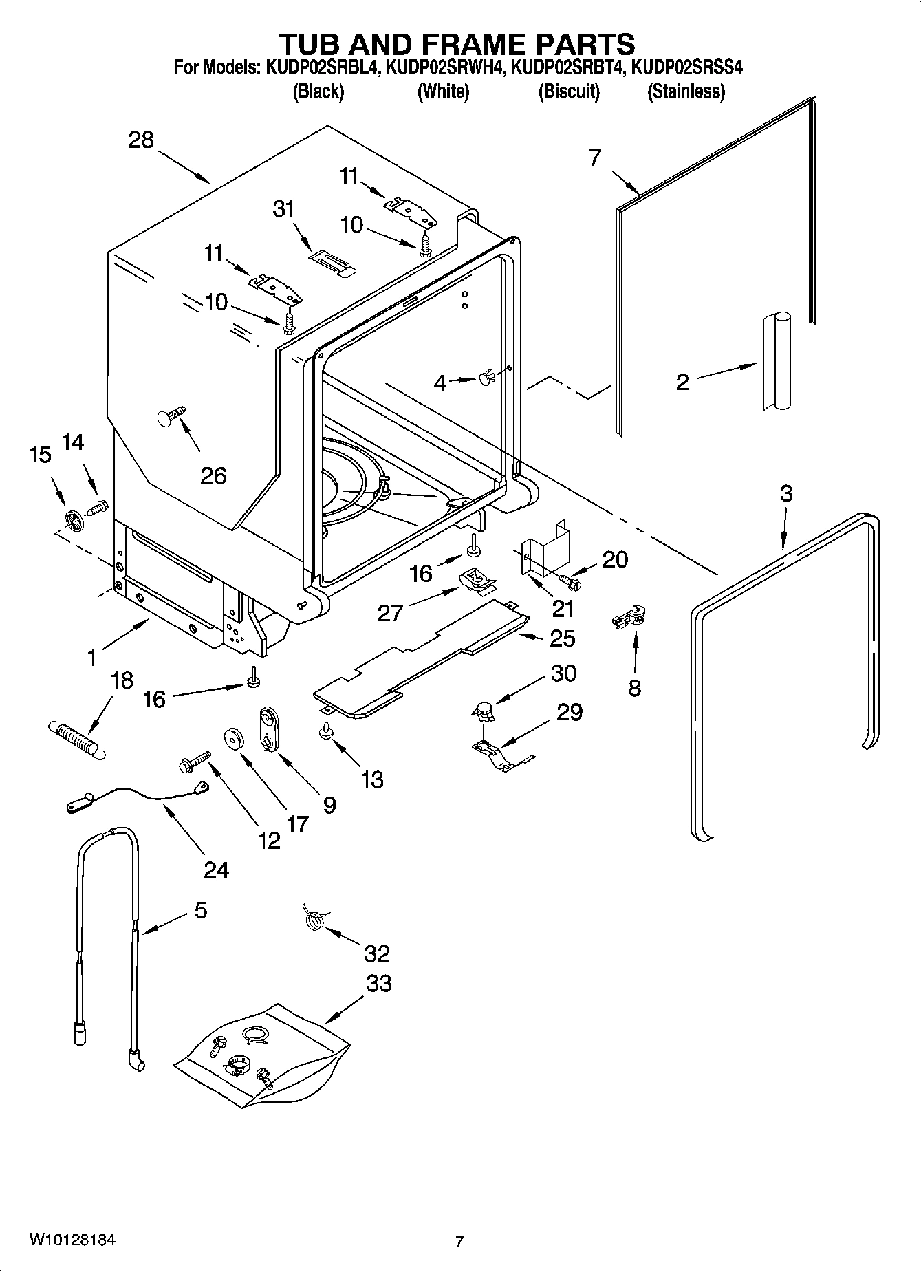 07 - TUB AND FRAME PARTS