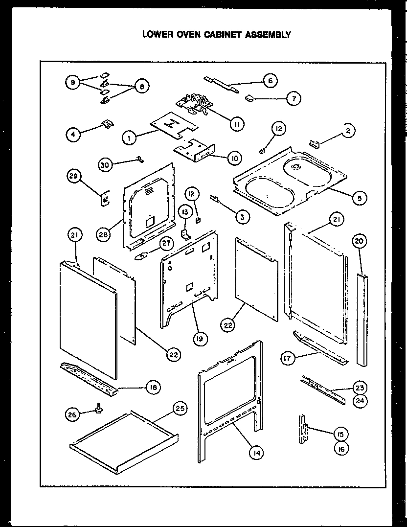 03 - LOWER OVEN CABINET ASSY