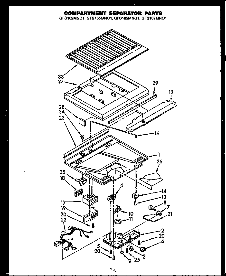 01 - COMPARTMENT SEPARATOR PARTS