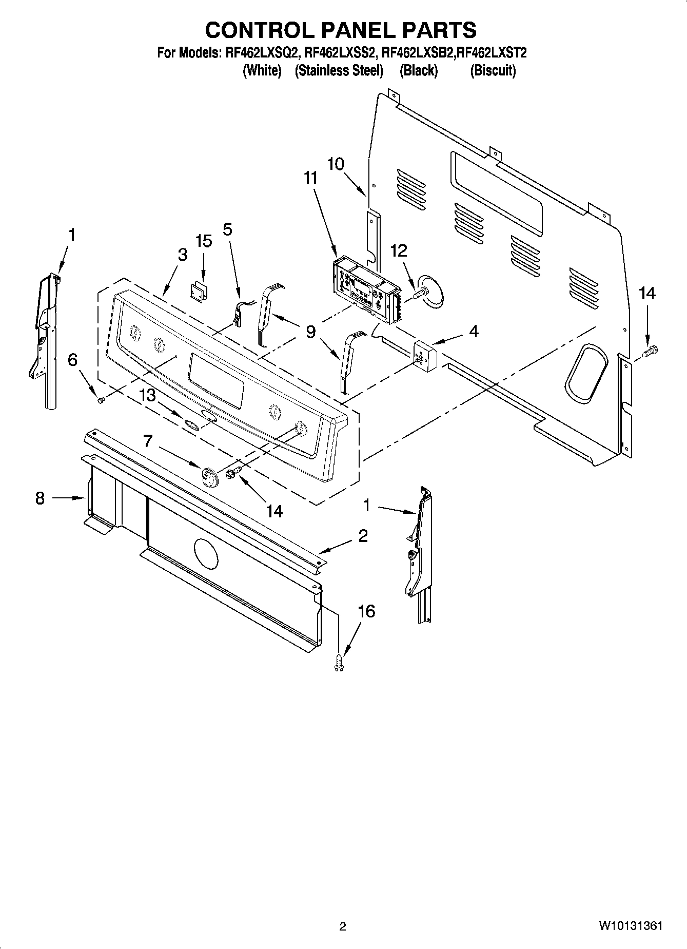 02 - CONTROL PANEL PARTS
