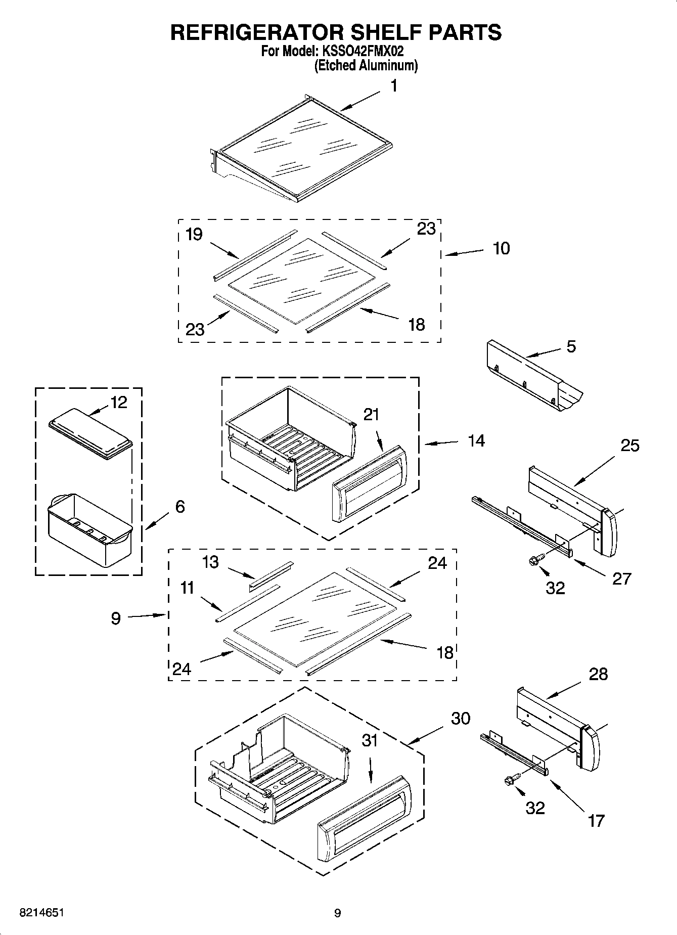 07 - REFRIGERATOR SHELF PARTS