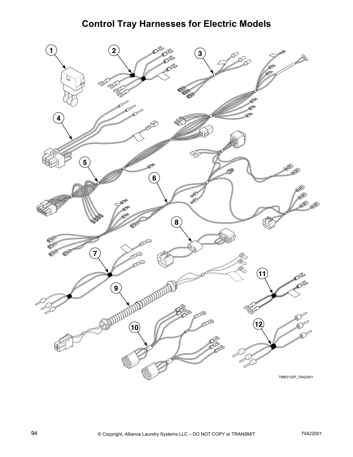 Control Tray Harnesses for Electric Models