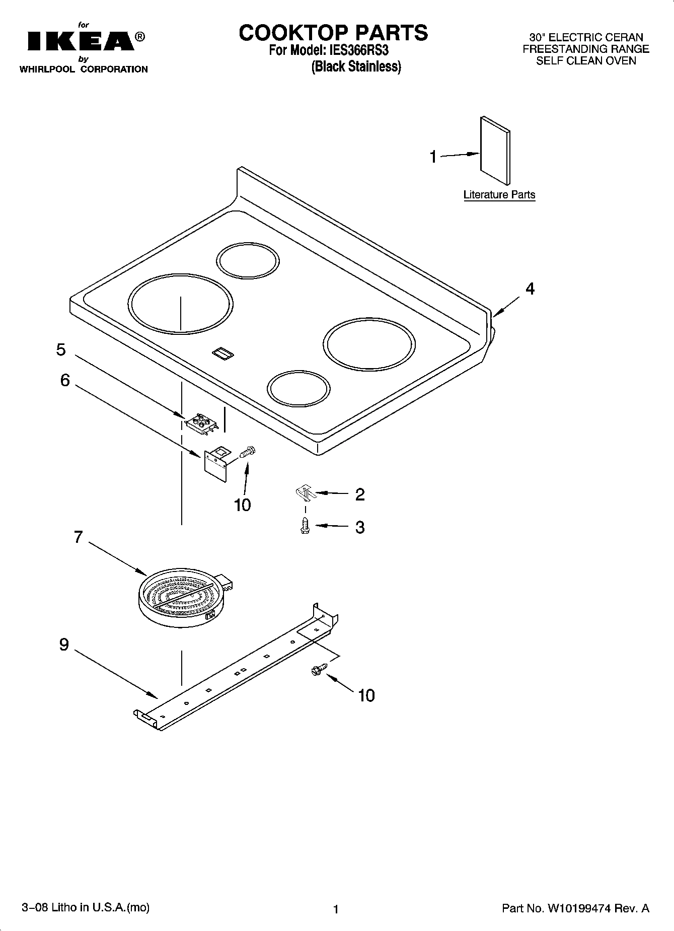 01 - COOKTOP PARTS
