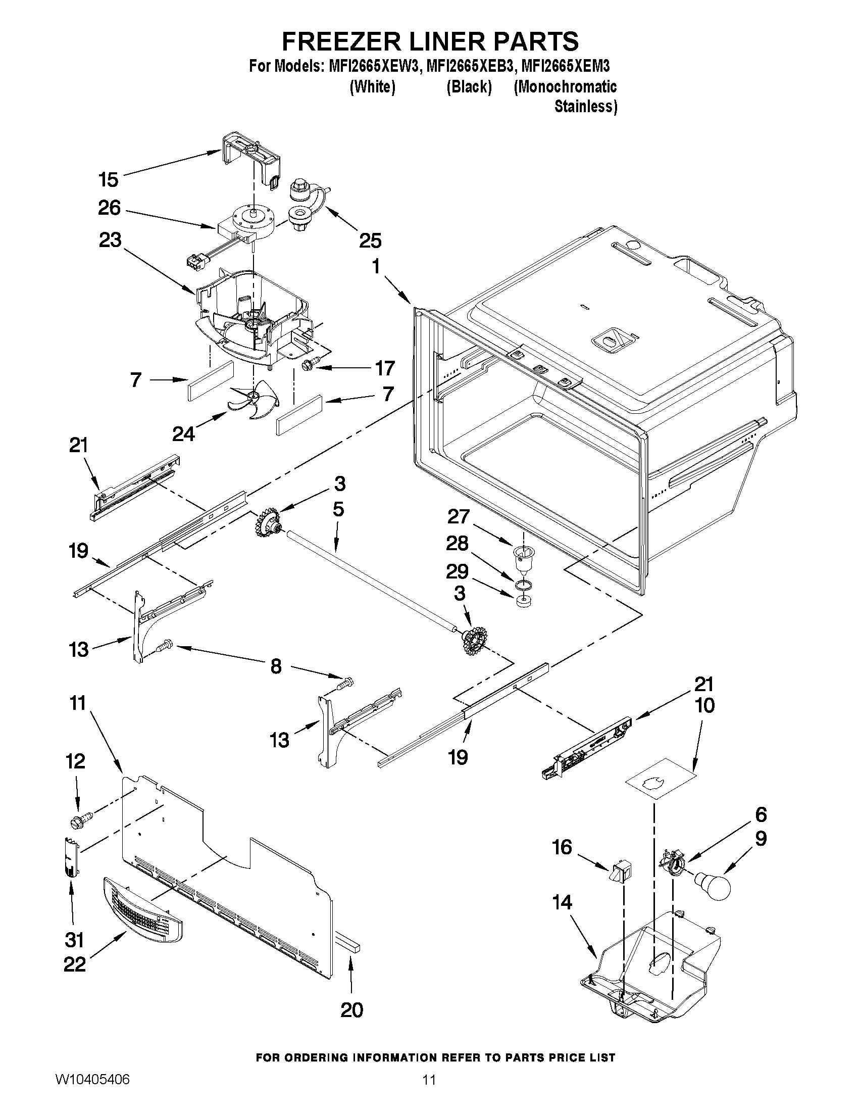 06 - FREEZER LINER PARTS