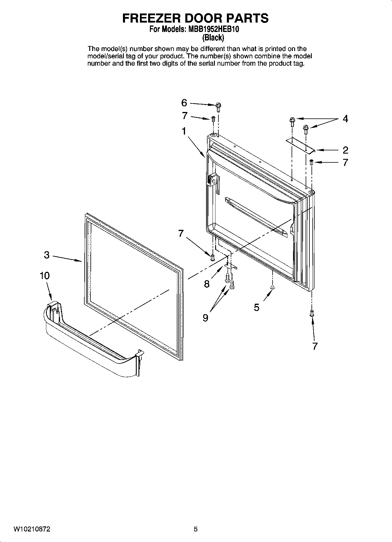 03 - FREEZER DOOR PARTS