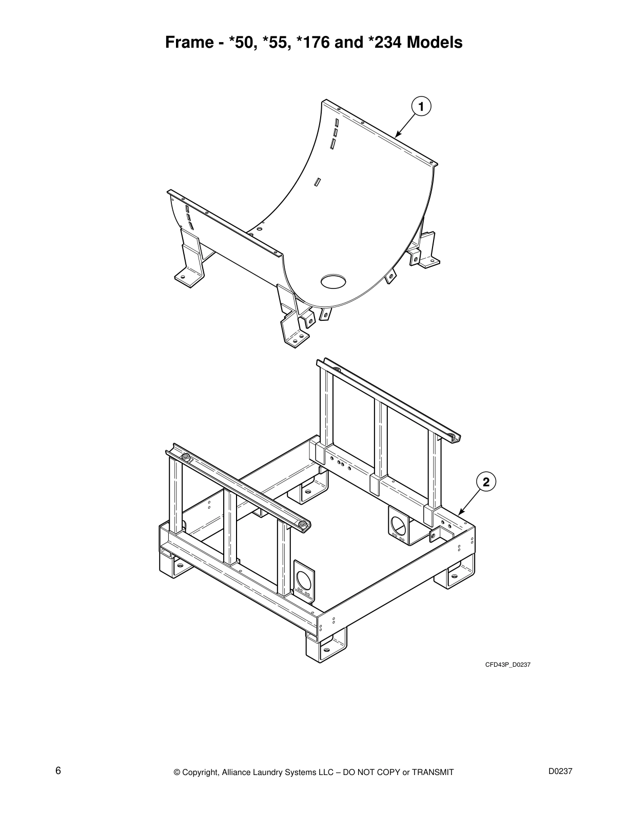 Frame - *50, *55, *176 and *234 Models