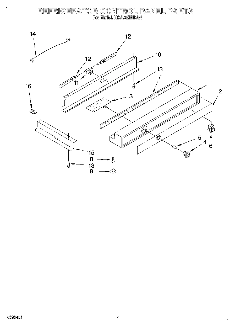 05 - REFRIGERATOR CONTROL PANEL