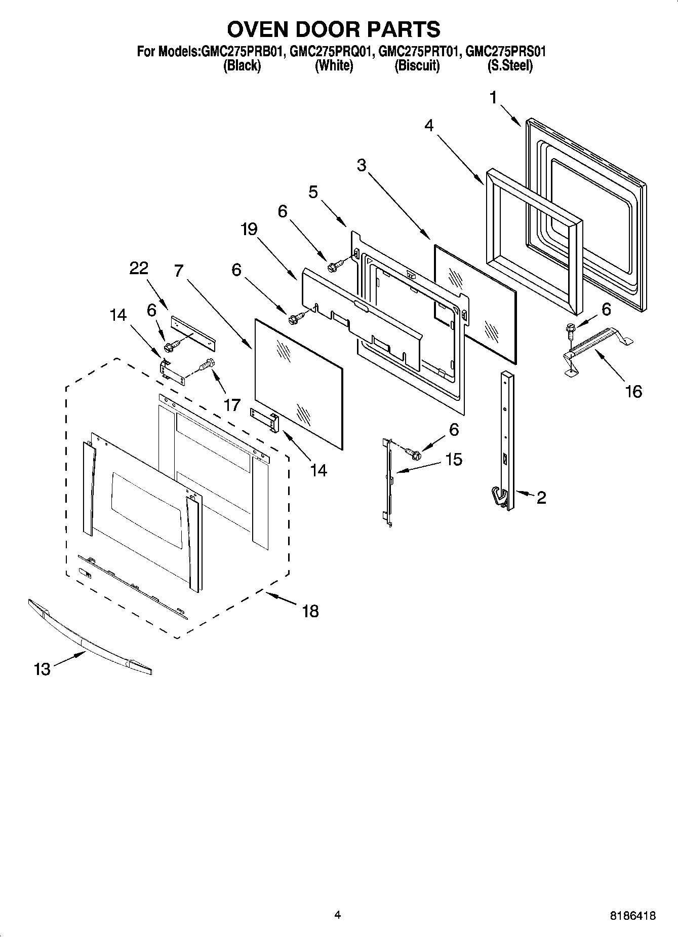 03 - OVEN DOOR PARTS