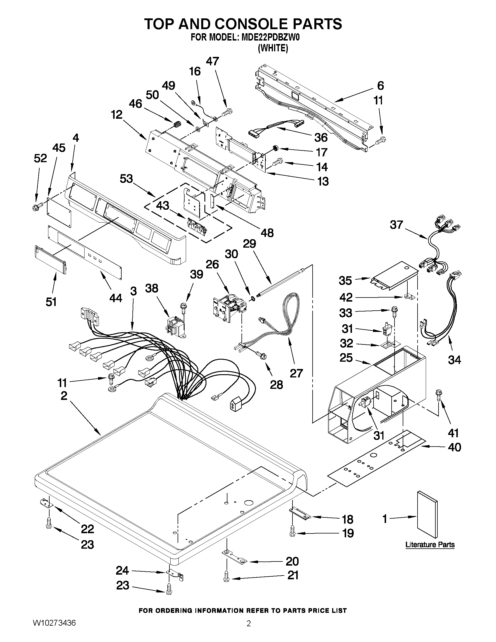 01 - TOP AND CONSOLE PARTS