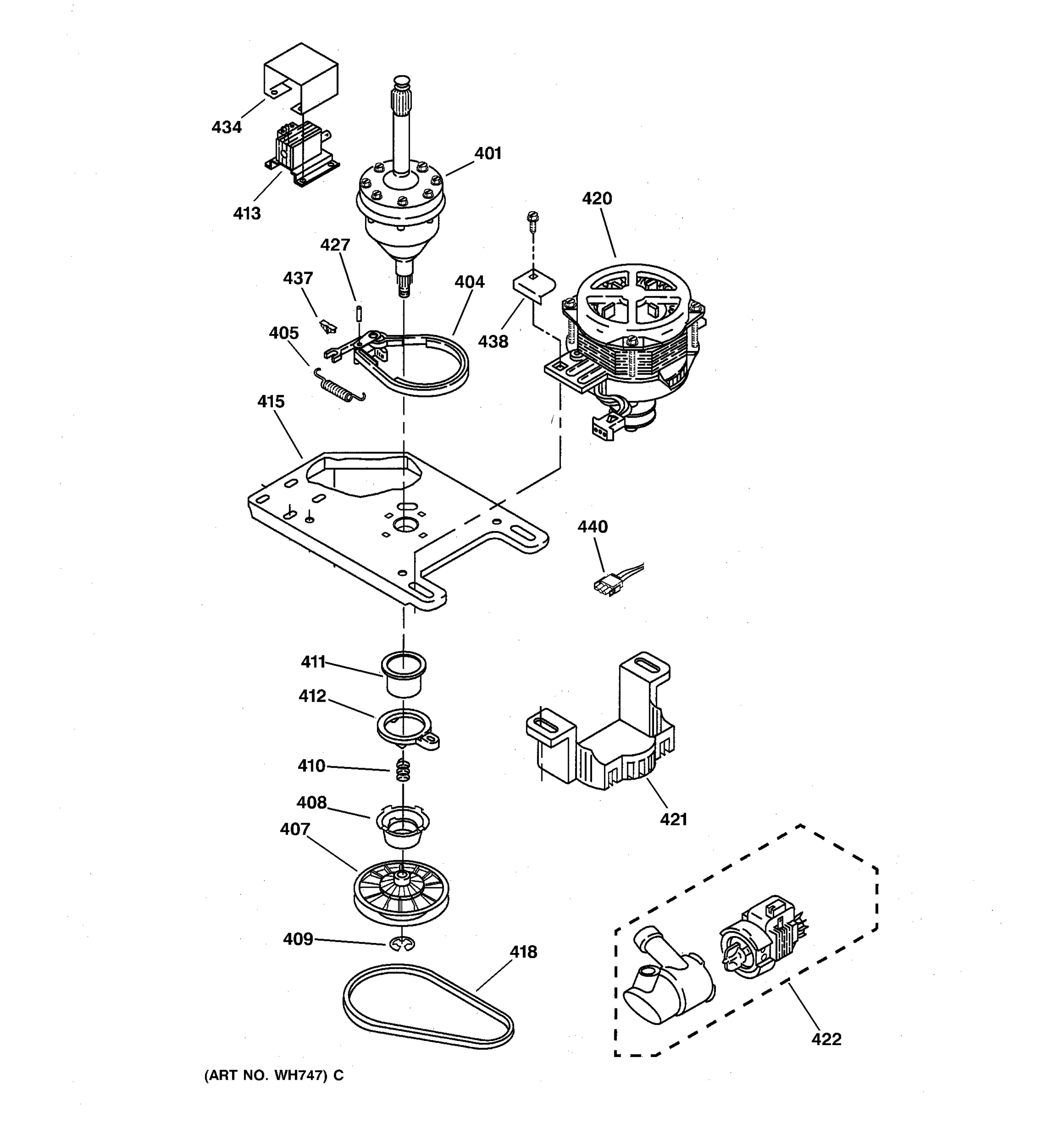 BRAKE, CLUTCH, GEARCASE, MOTOR & PUMP PARTS