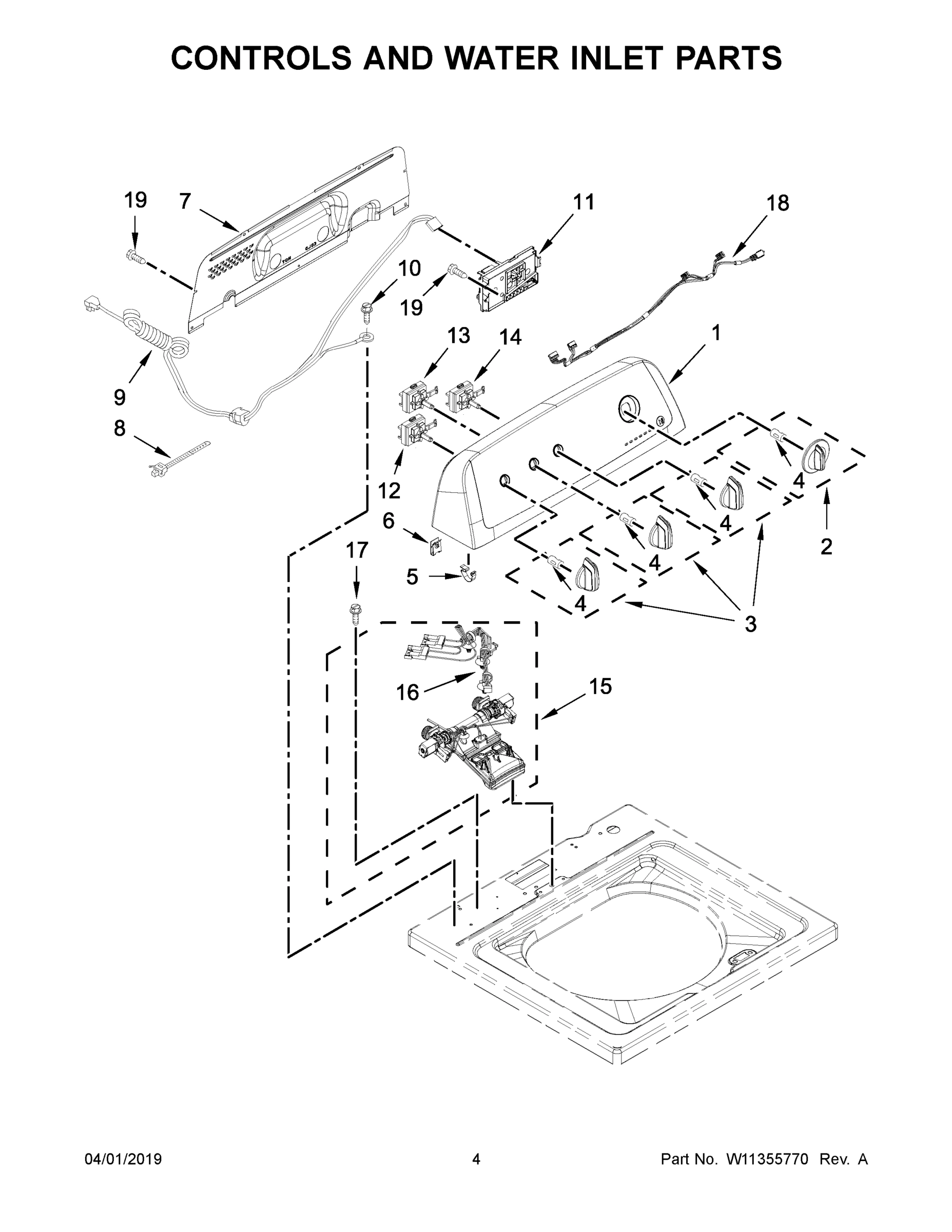 03 - CONTROLS AND WATER INLET PARTS