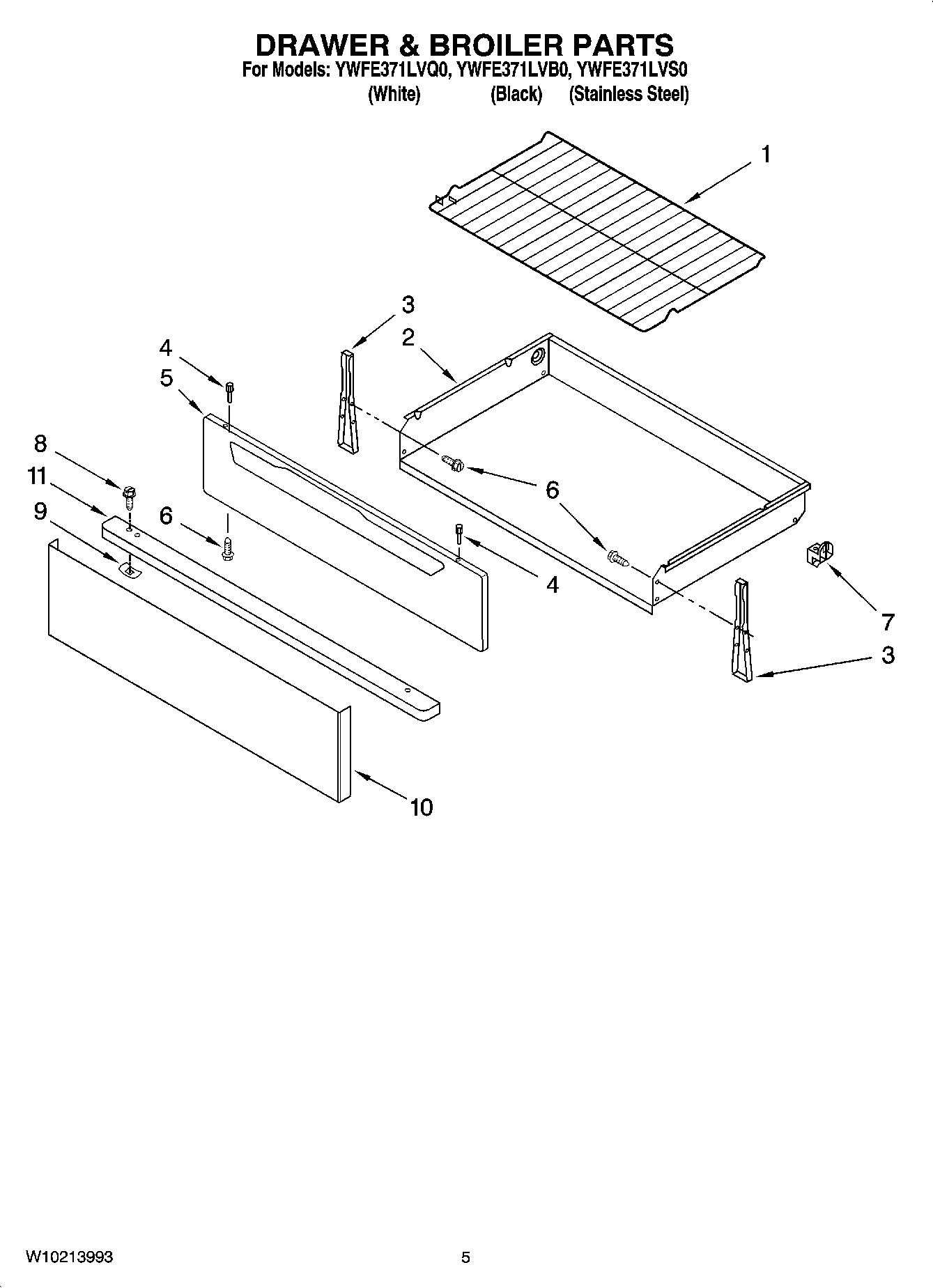 04 - DRAWER & BROILER PARTS
