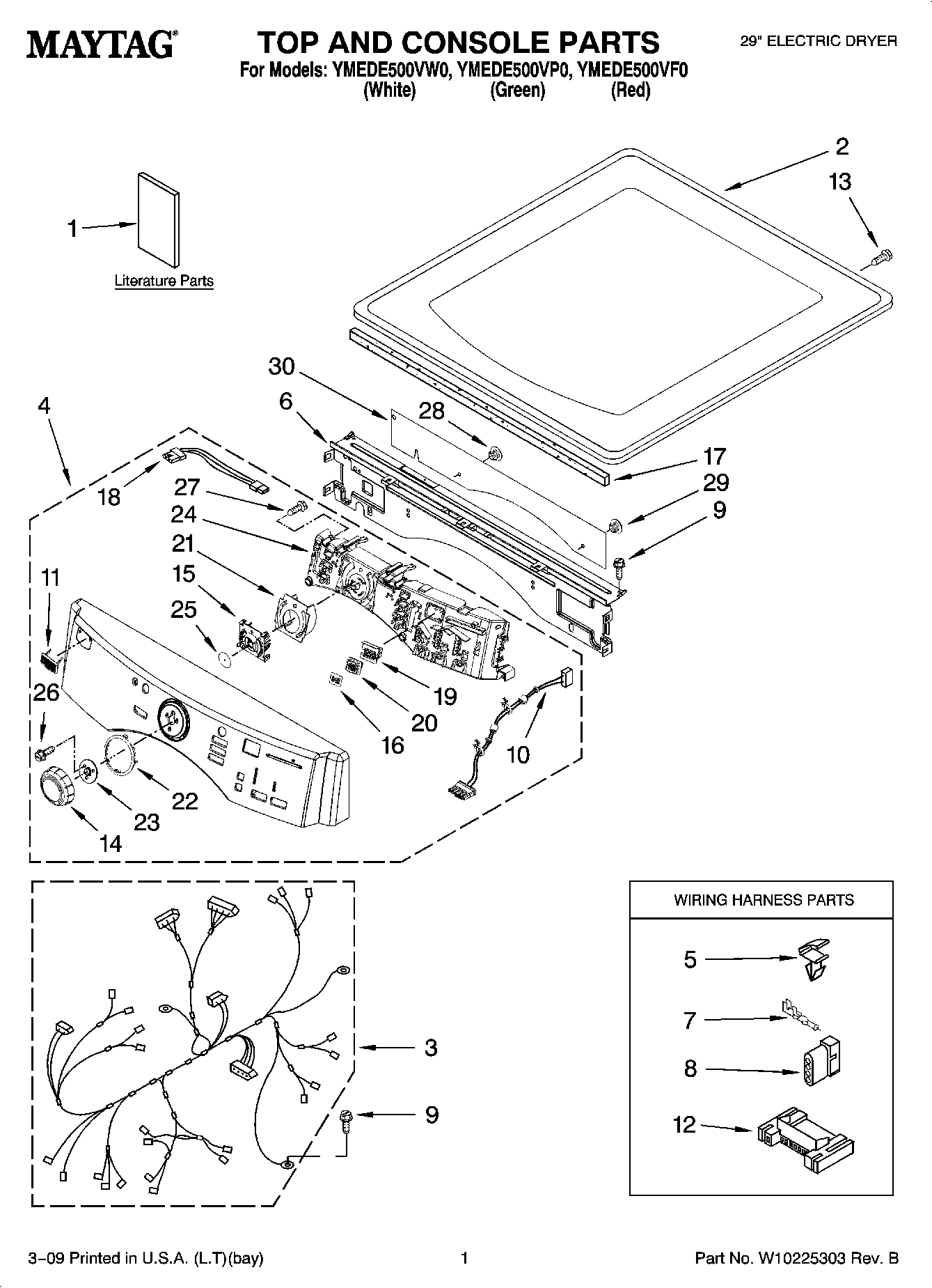 01 - TOP AND CONSOLE PARTS