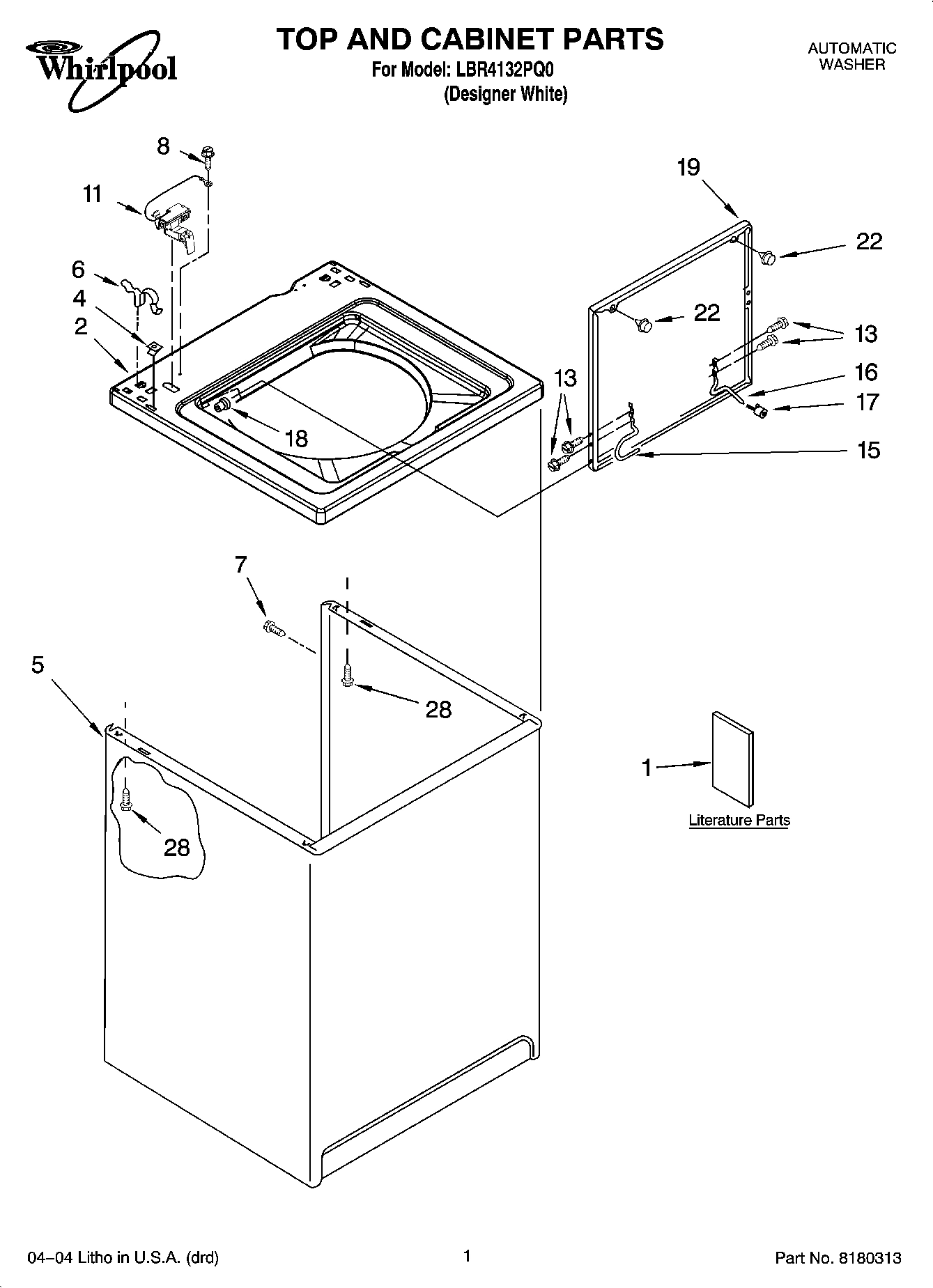 01 - TOP AND CABINET PARTS