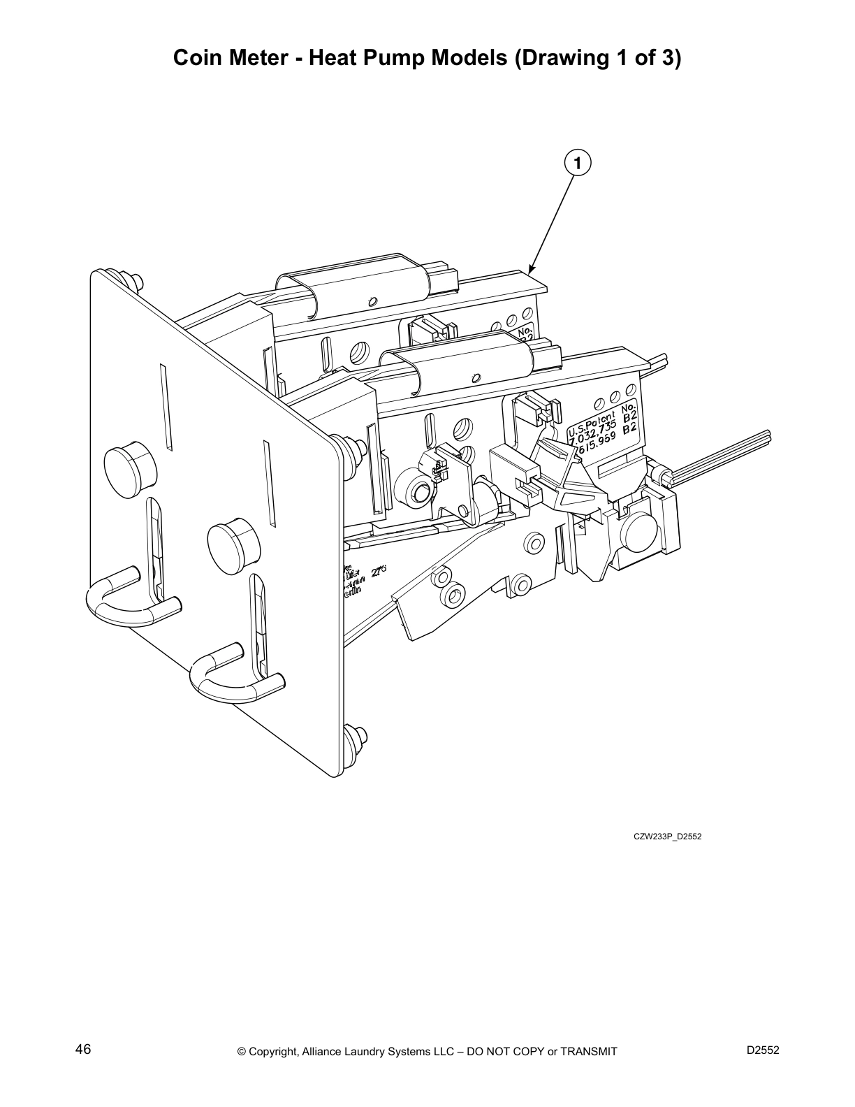 Coin Meter - Heat Pump Models (Drawing 1 of 3)