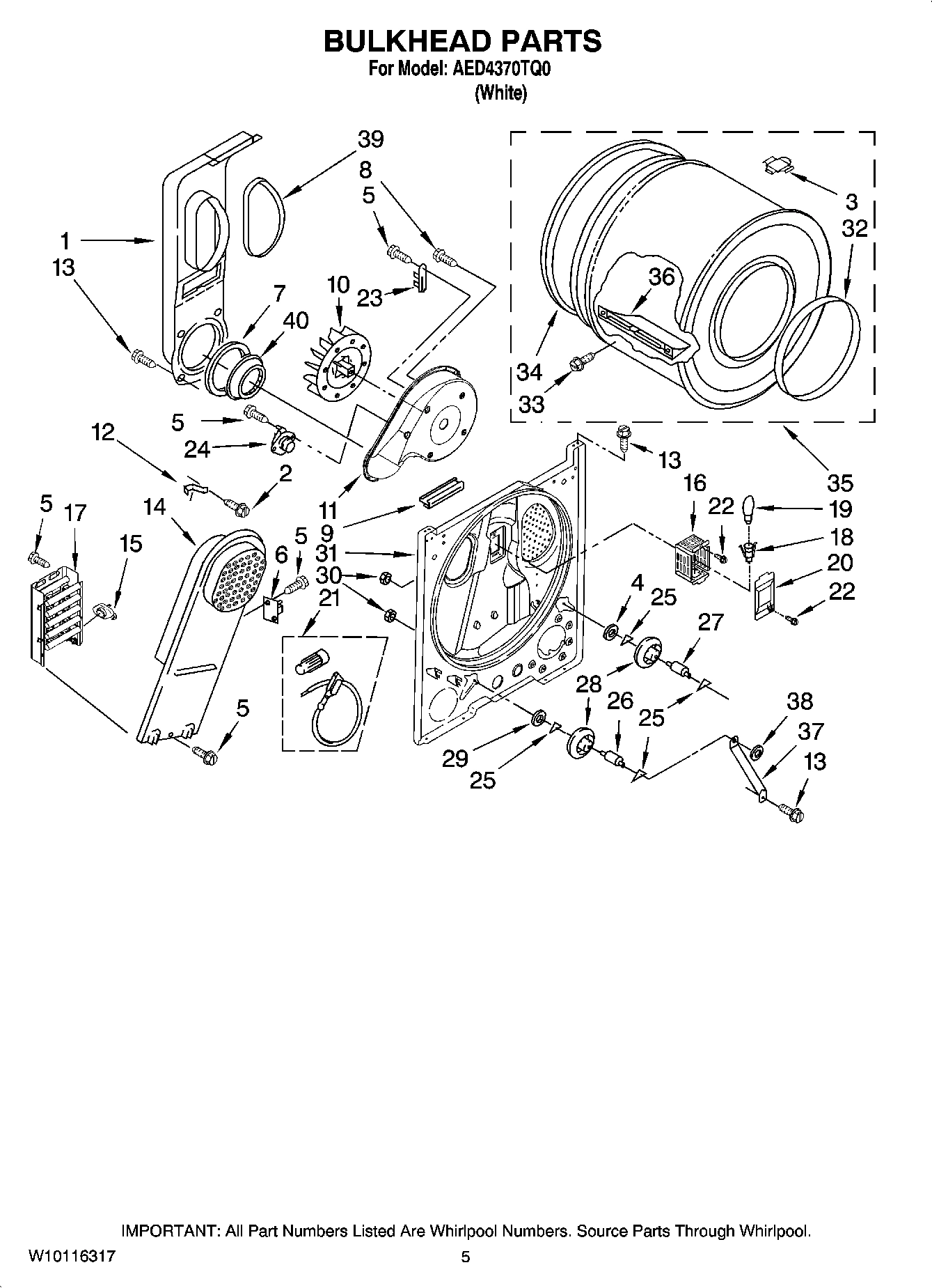 03 - BULKHEAD PARTS, OPTIONAL PARTS (NOT INCLUDED)