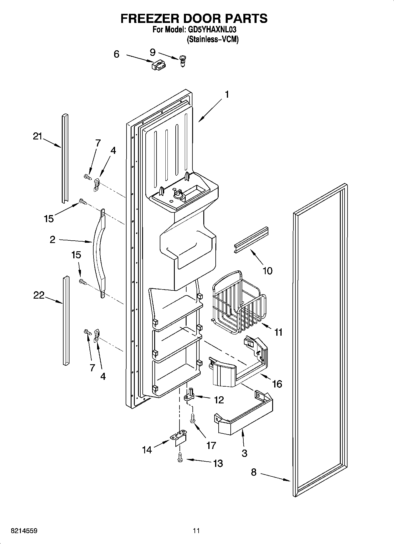 07 - FREEZER DOOR PARTS