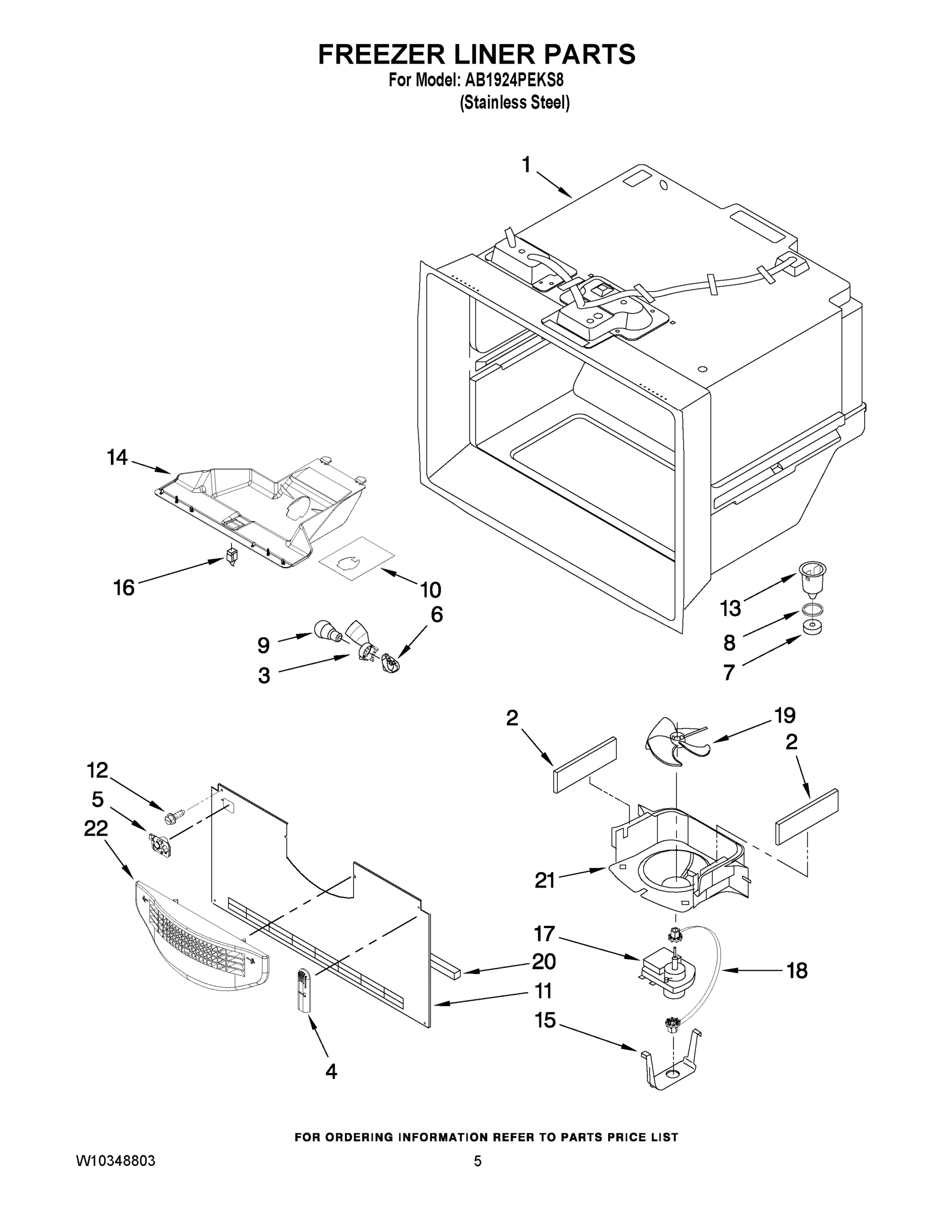 03 - FREEZER LINER PARTS