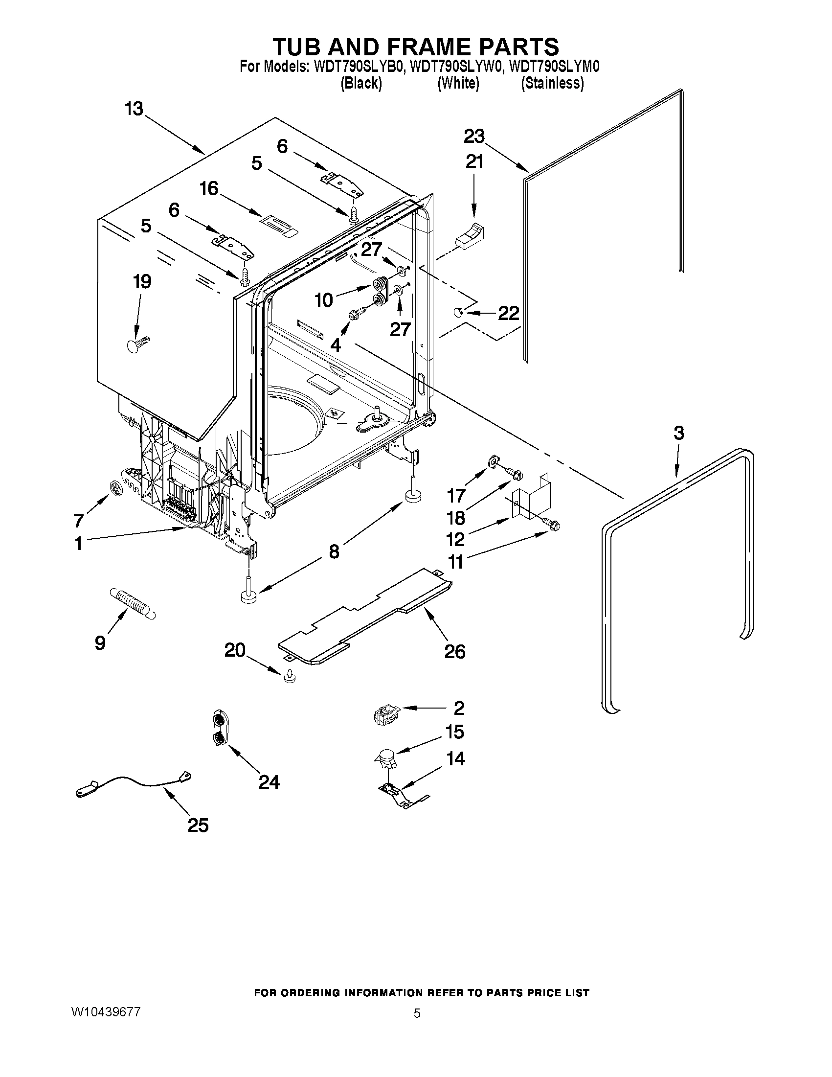 05 - TUB AND FRAME PARTS