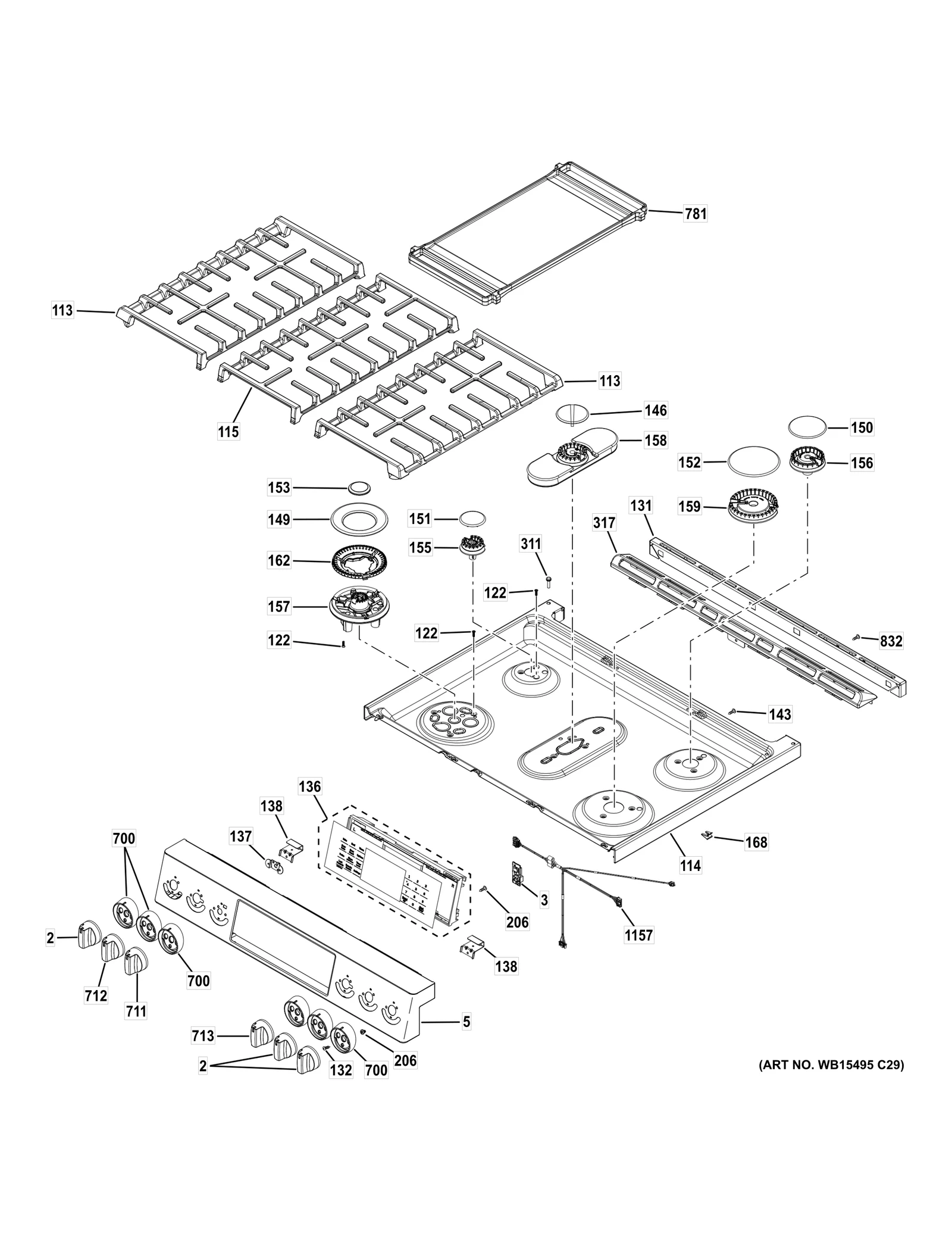 CONTROL PANEL & COOKTOP