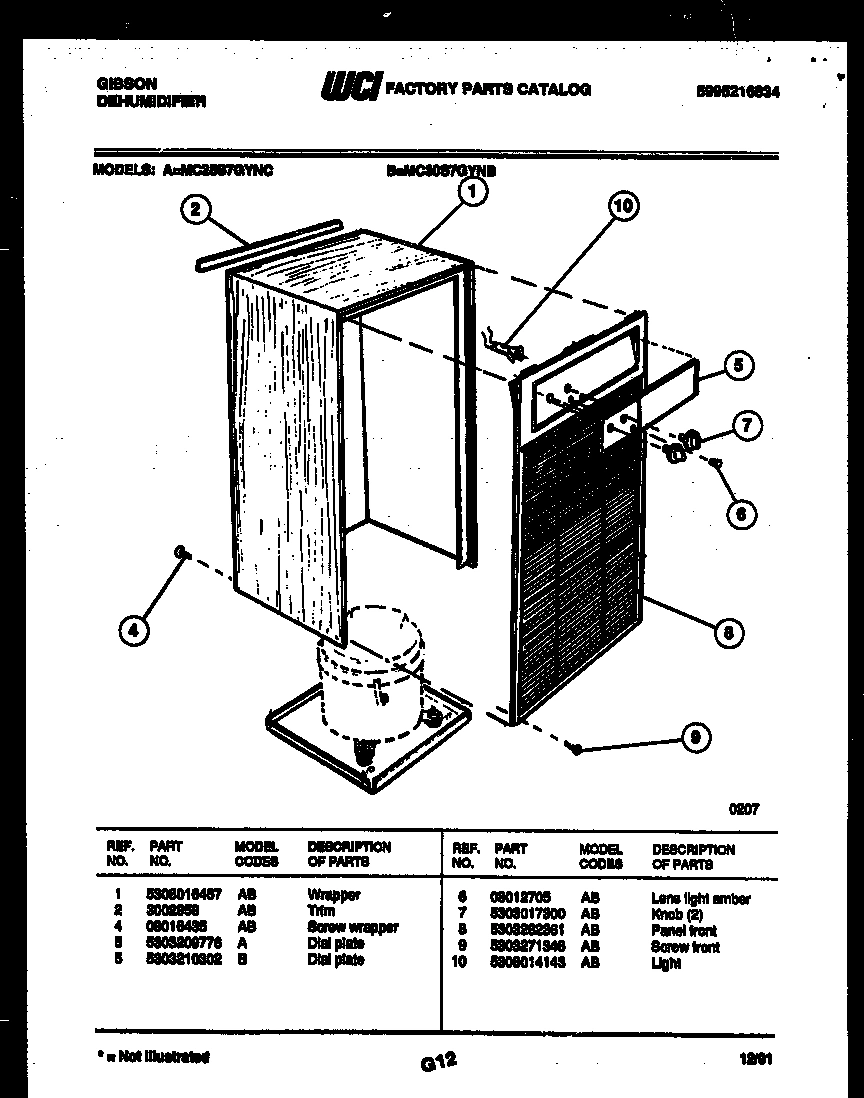 03 - CABINET AND CONTROL PARTS