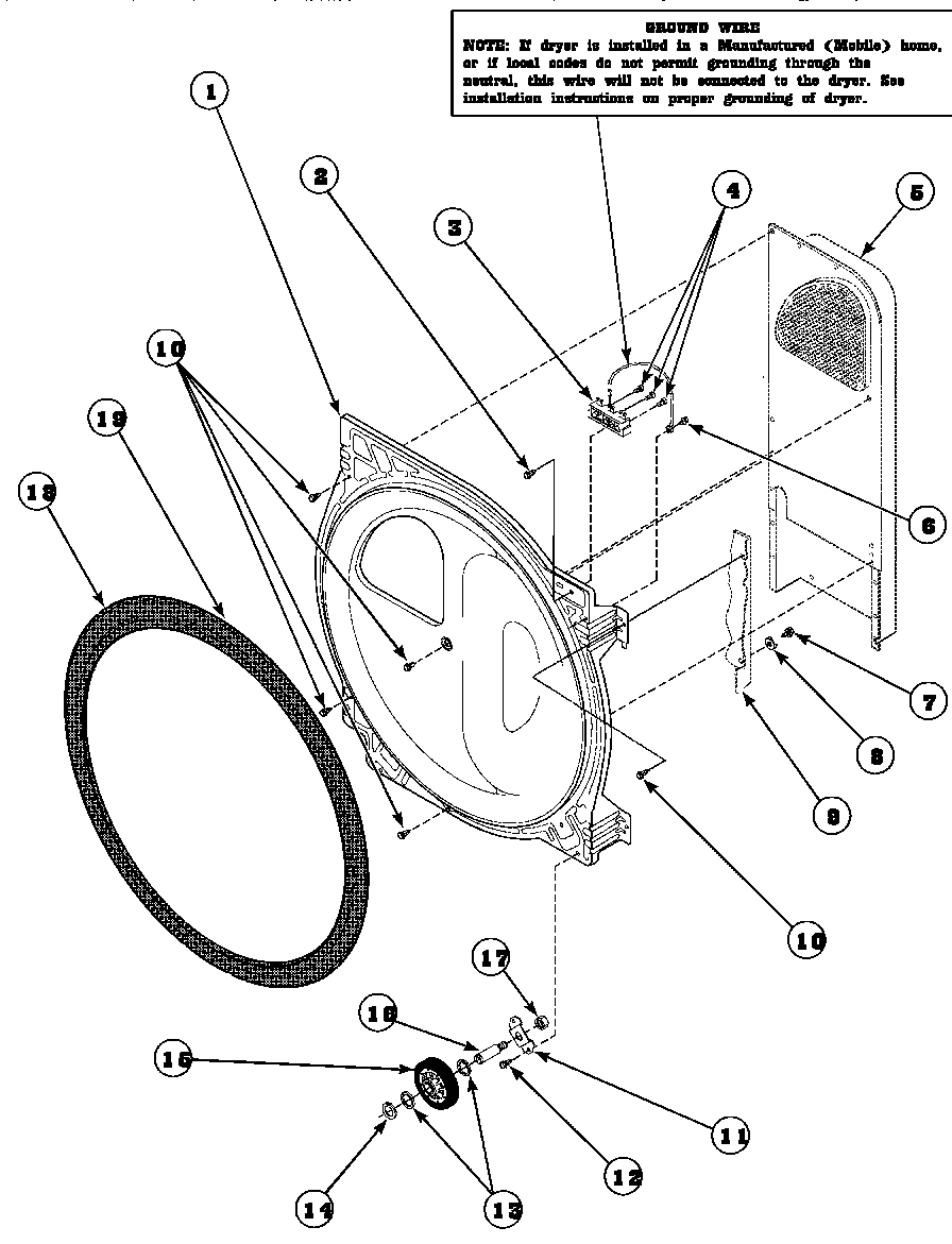 20 - REAR BLKHD/FELT SEAL/CYL ROLLER & TERM