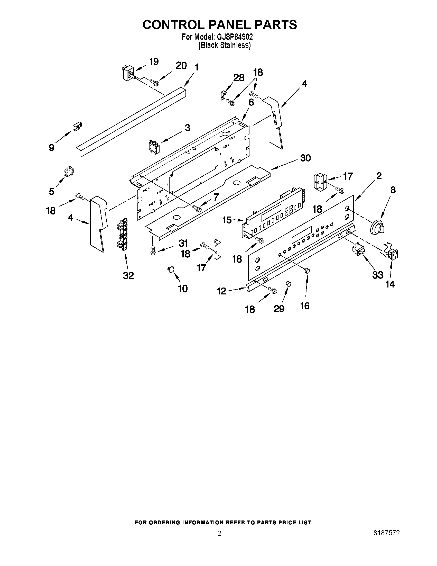 02 - CONTROL PANEL PARTS