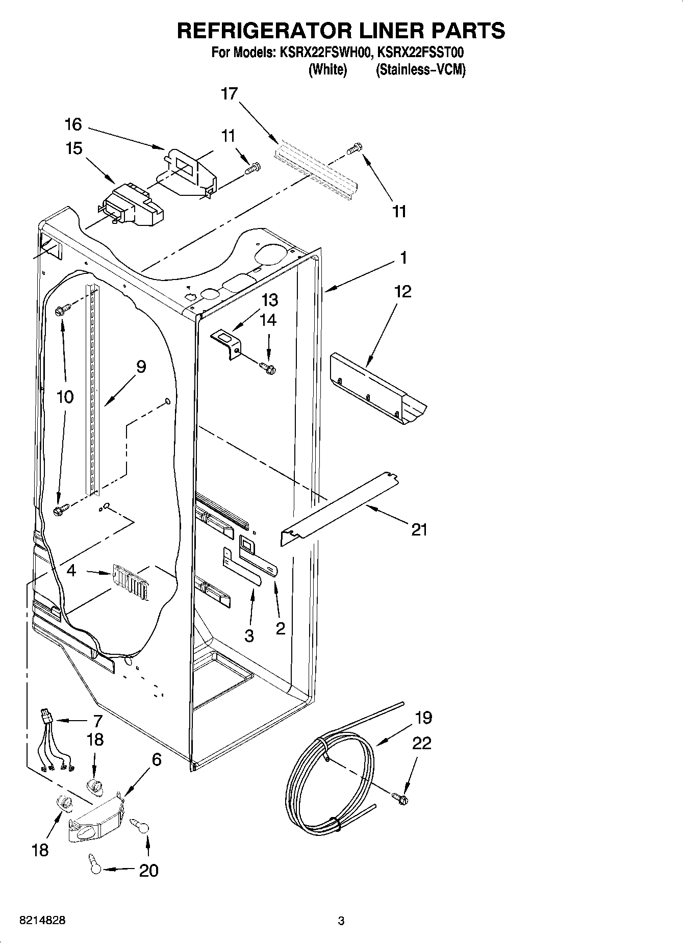 02 - REFRIGERATOR LINER PARTS