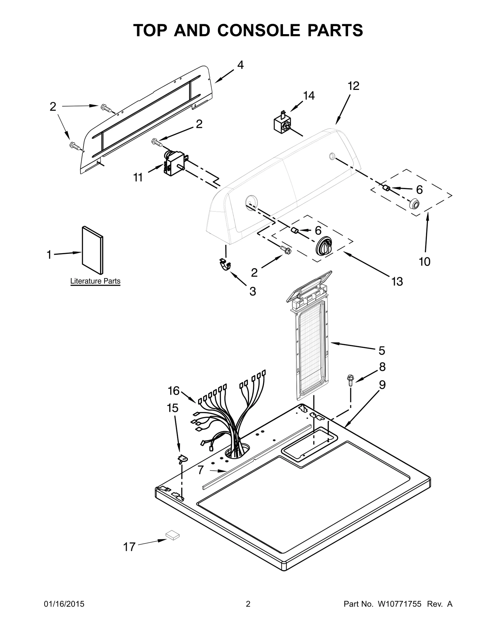 TOP AND CONSOLE PARTS