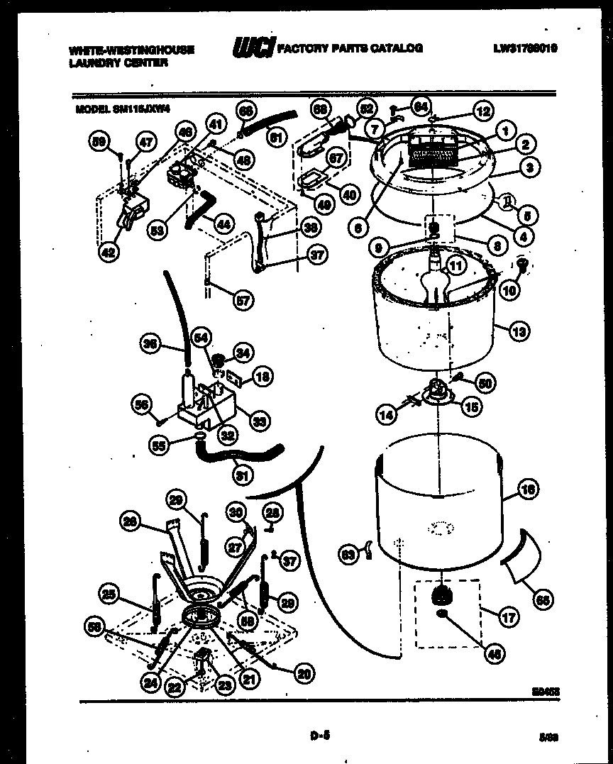 05 - TUBS, WATER VALVE AND LID SWITCH
