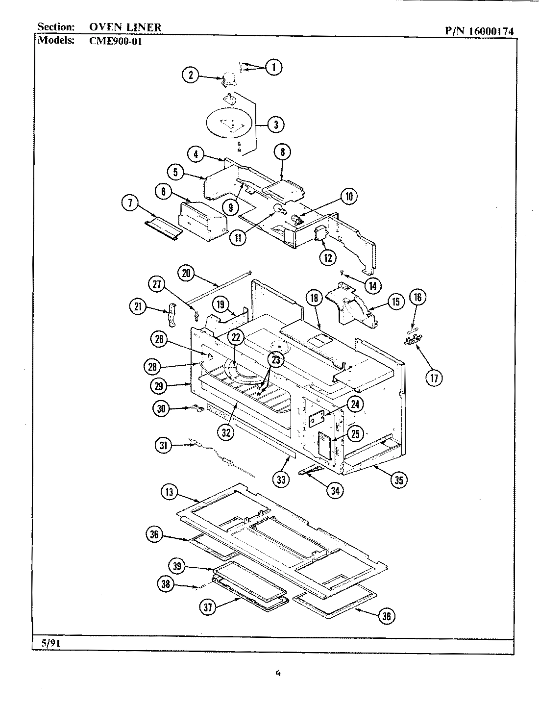10 - OVEN LINER (CME900-01)