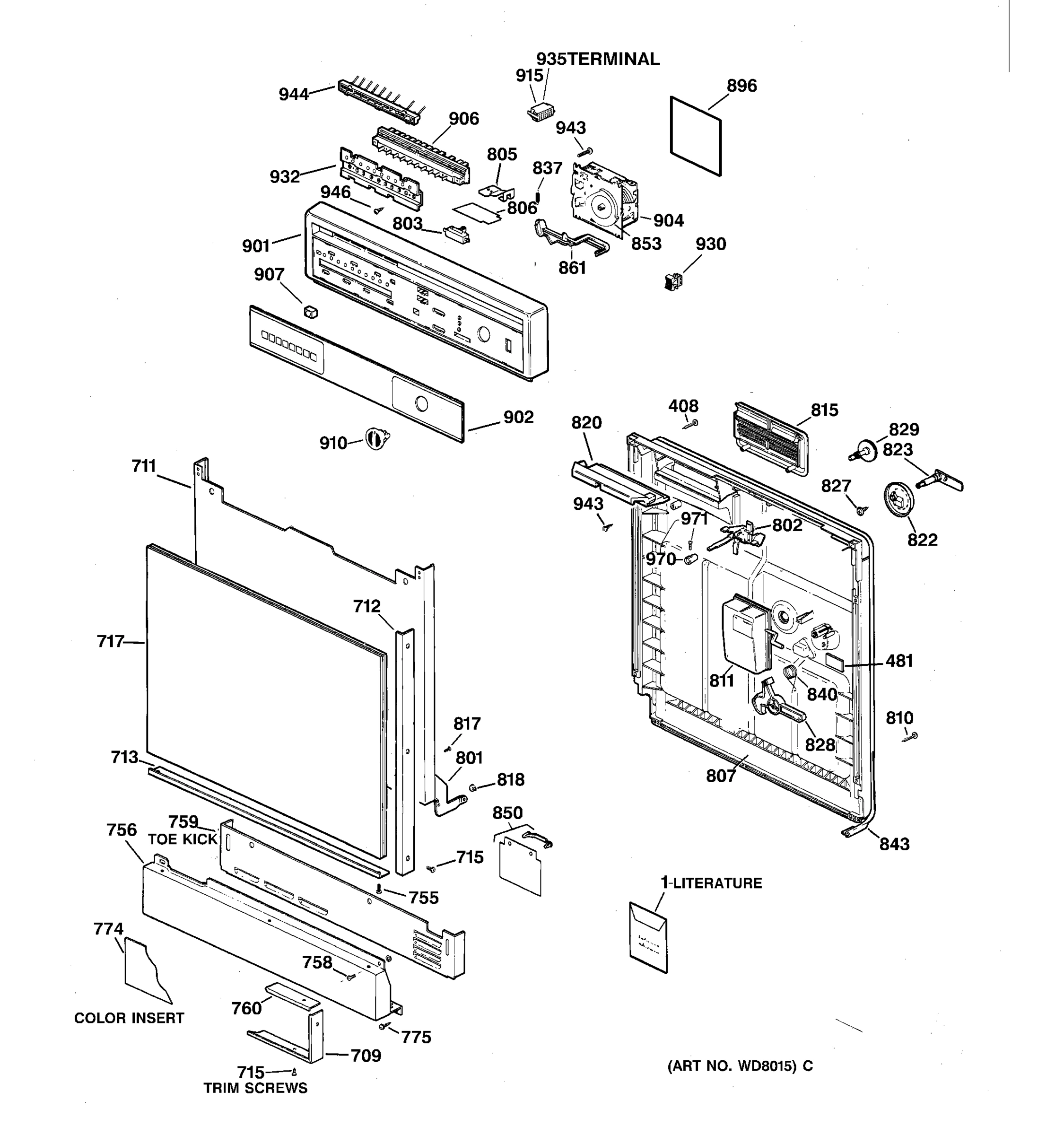 ESCUTCHEON & DOOR ASSEMBLY