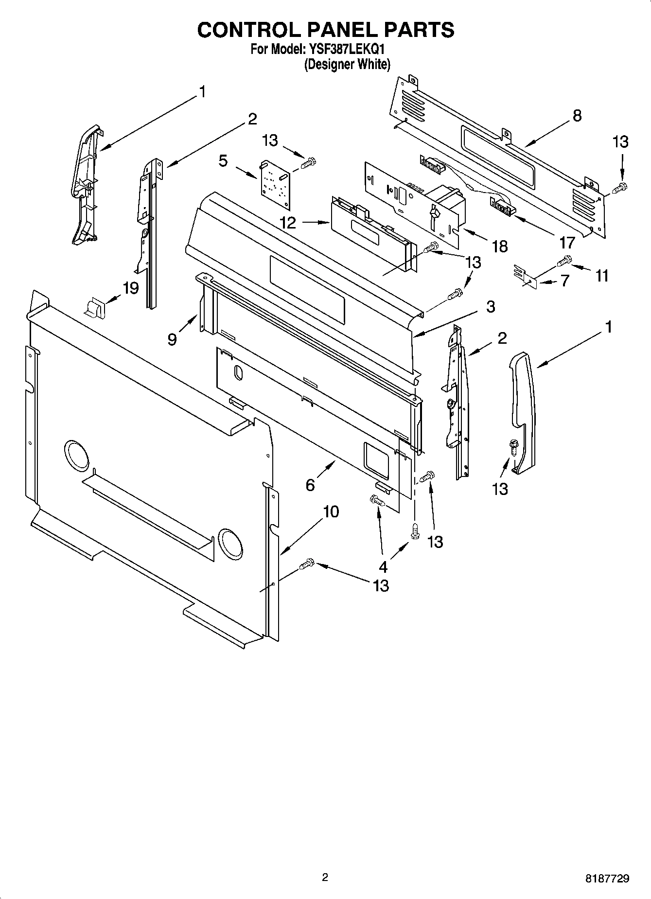 02 - CONTROL PANEL PARTS
