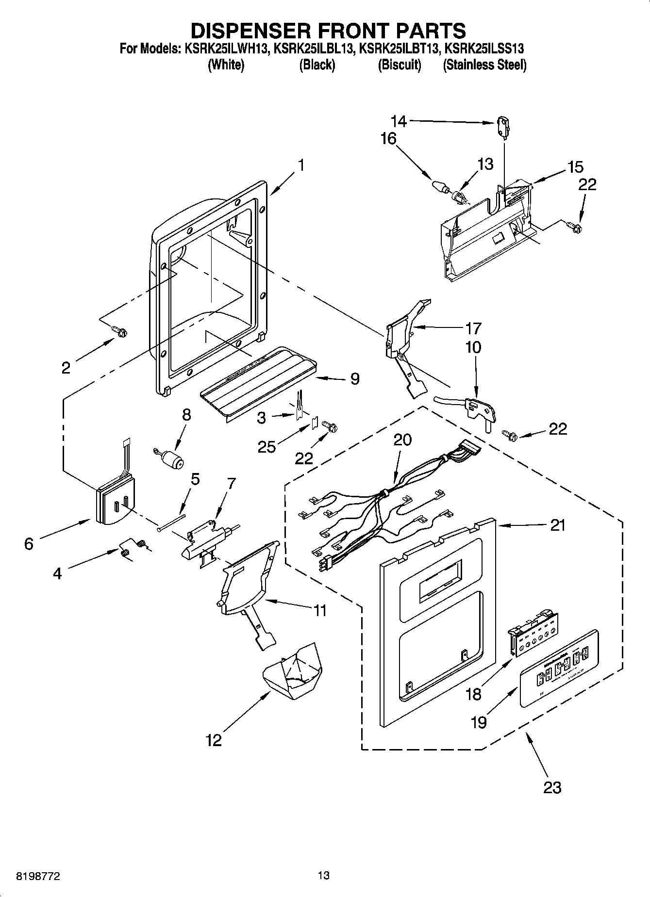 08 - DISPENSER FRONT PARTS