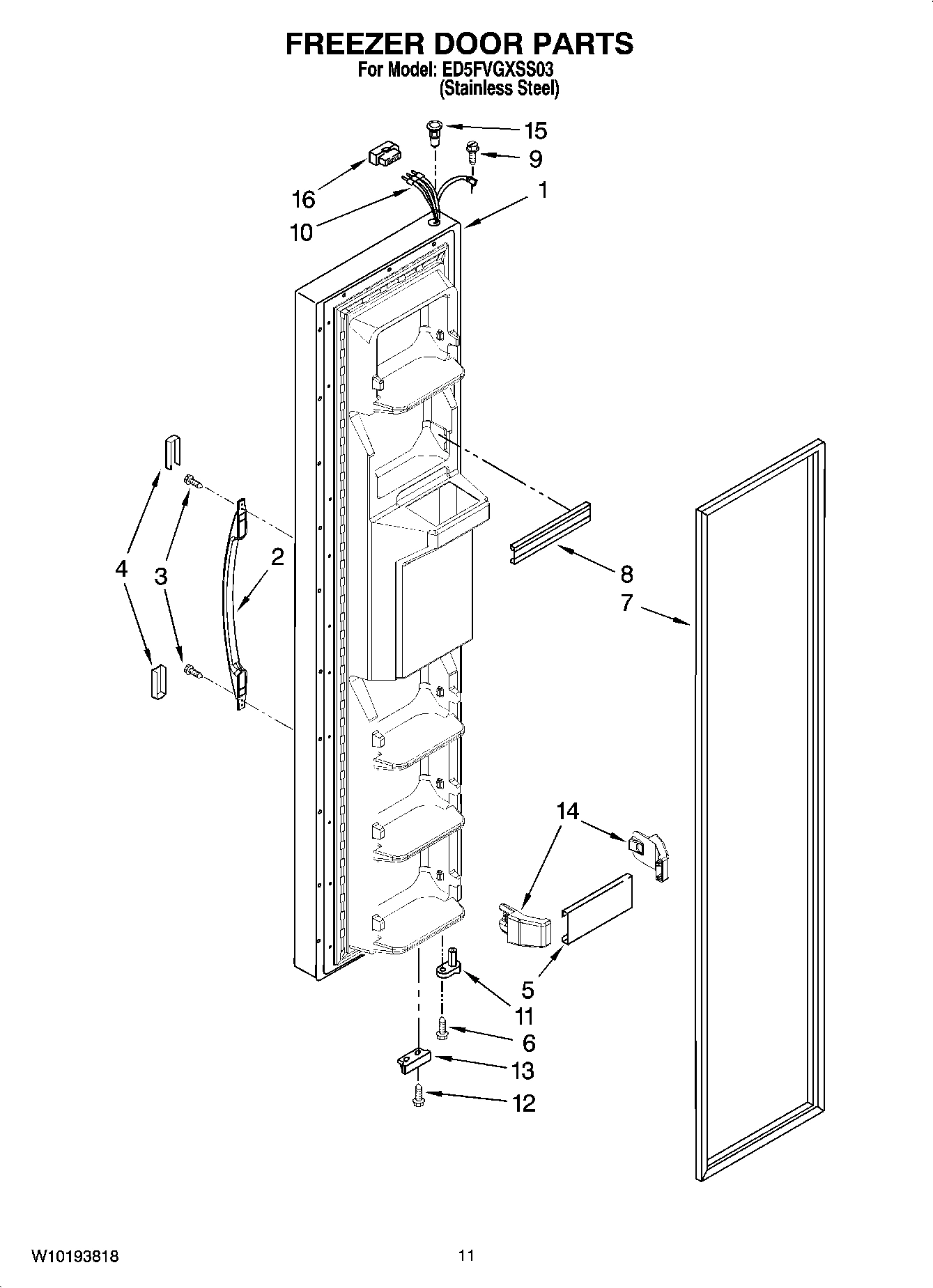 07 - FREEZER DOOR PARTS