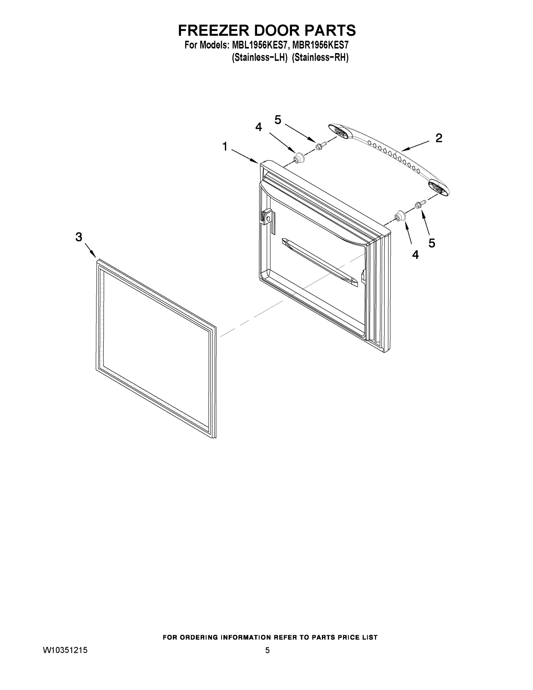 03 - FREEZER DOOR PARTS