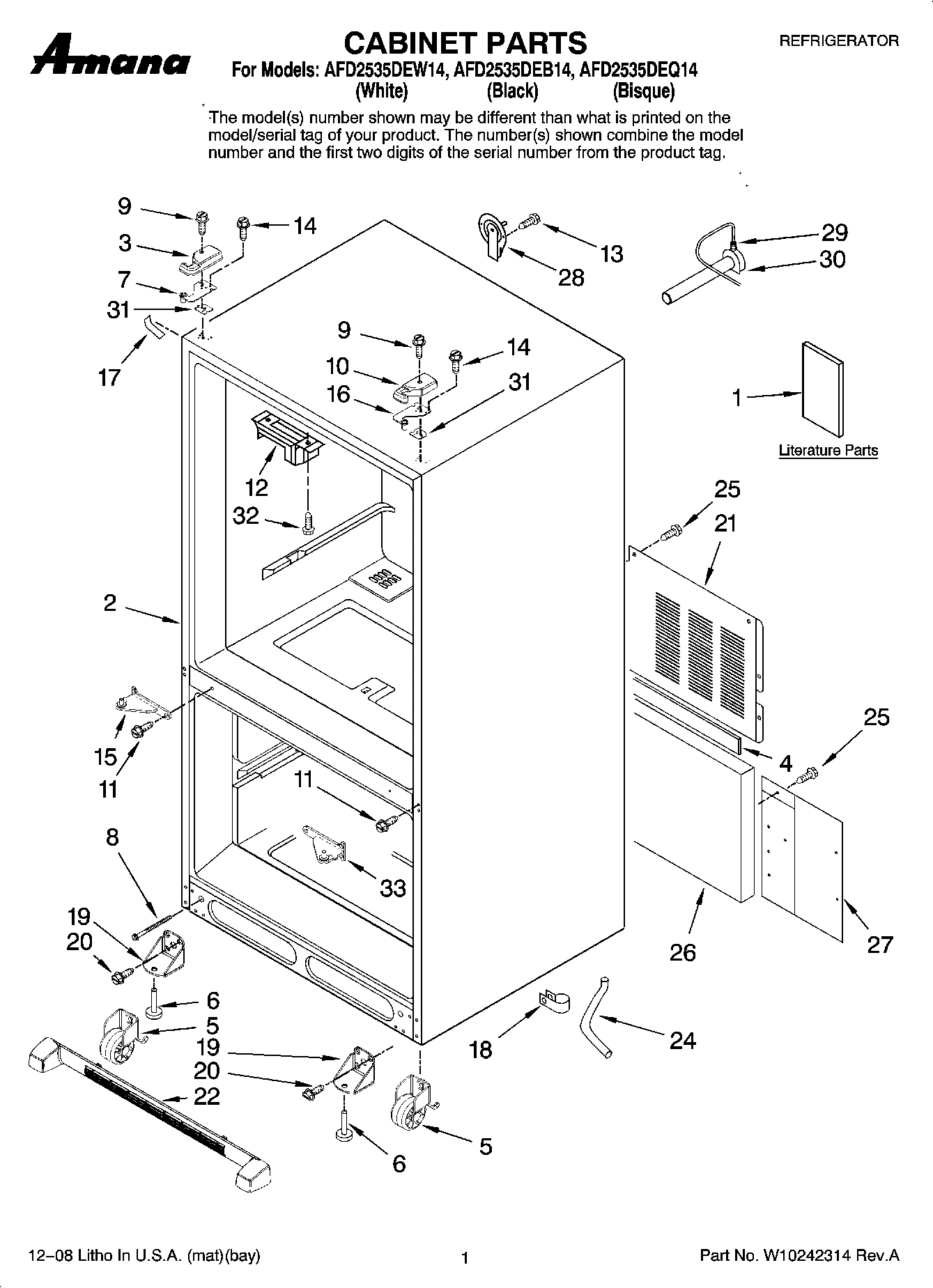 01 - CABINET PARTS
