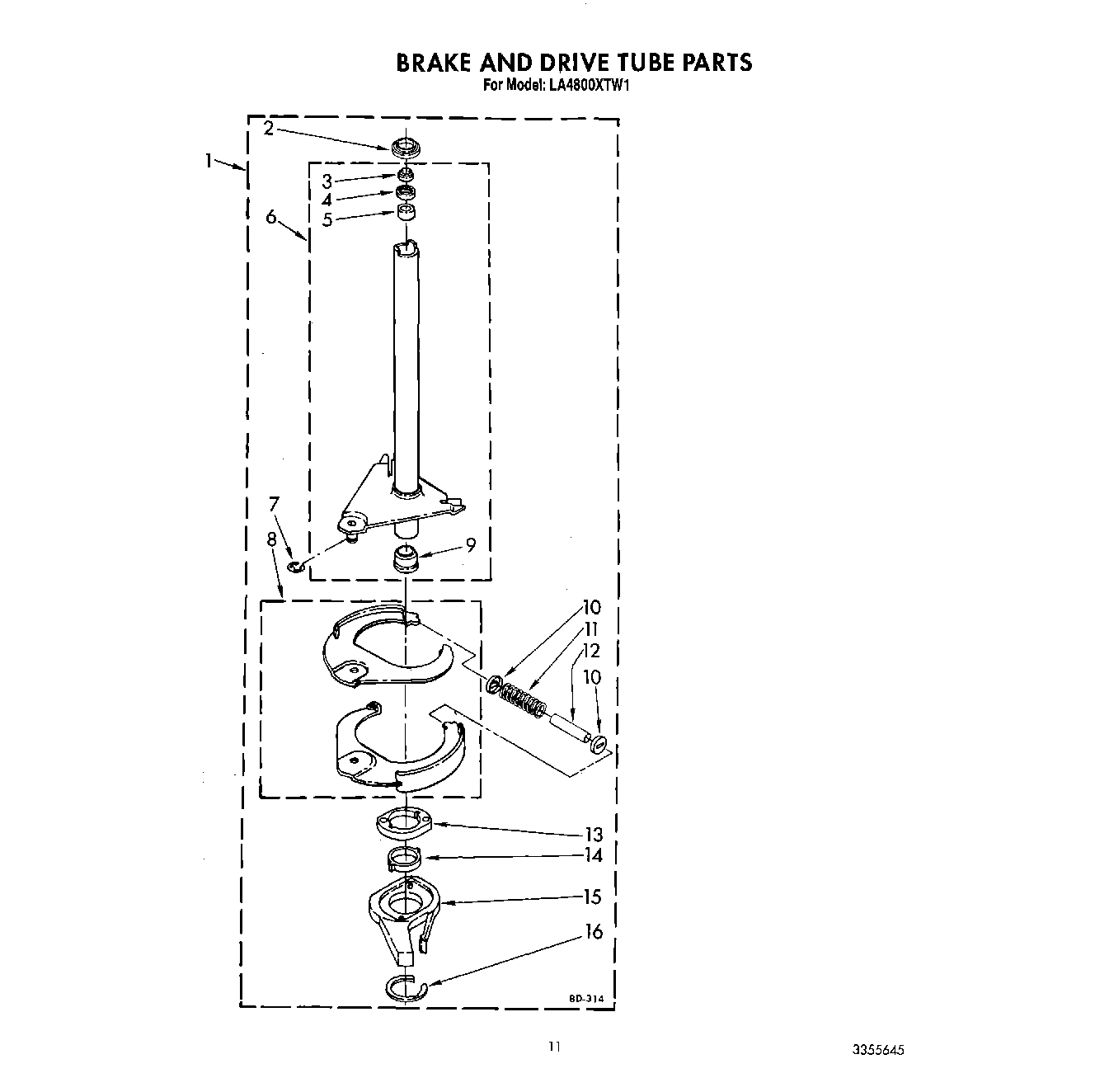 10 - BRAKE AND DRIVE TUBE