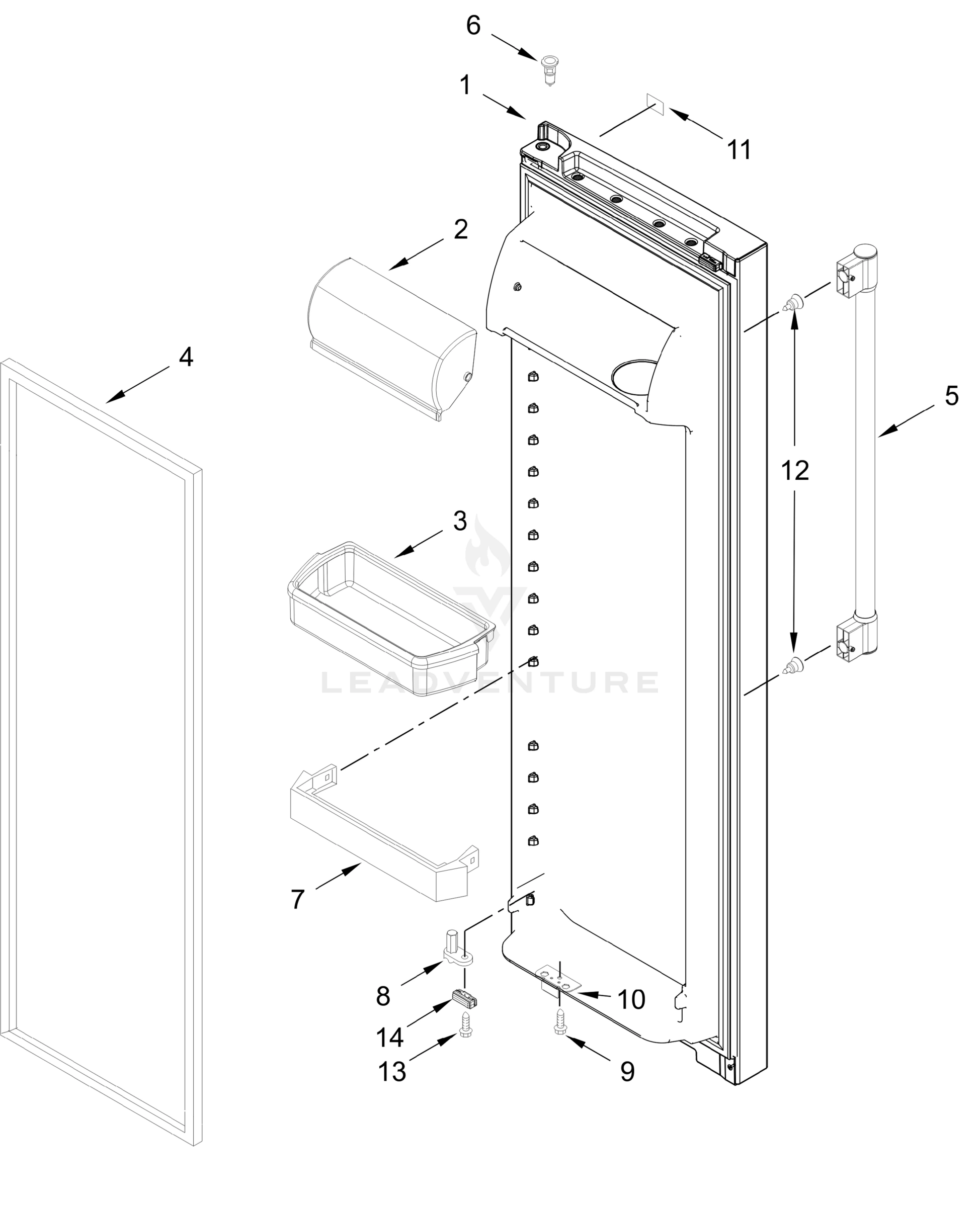 REFRIGERATOR DOOR PARTS