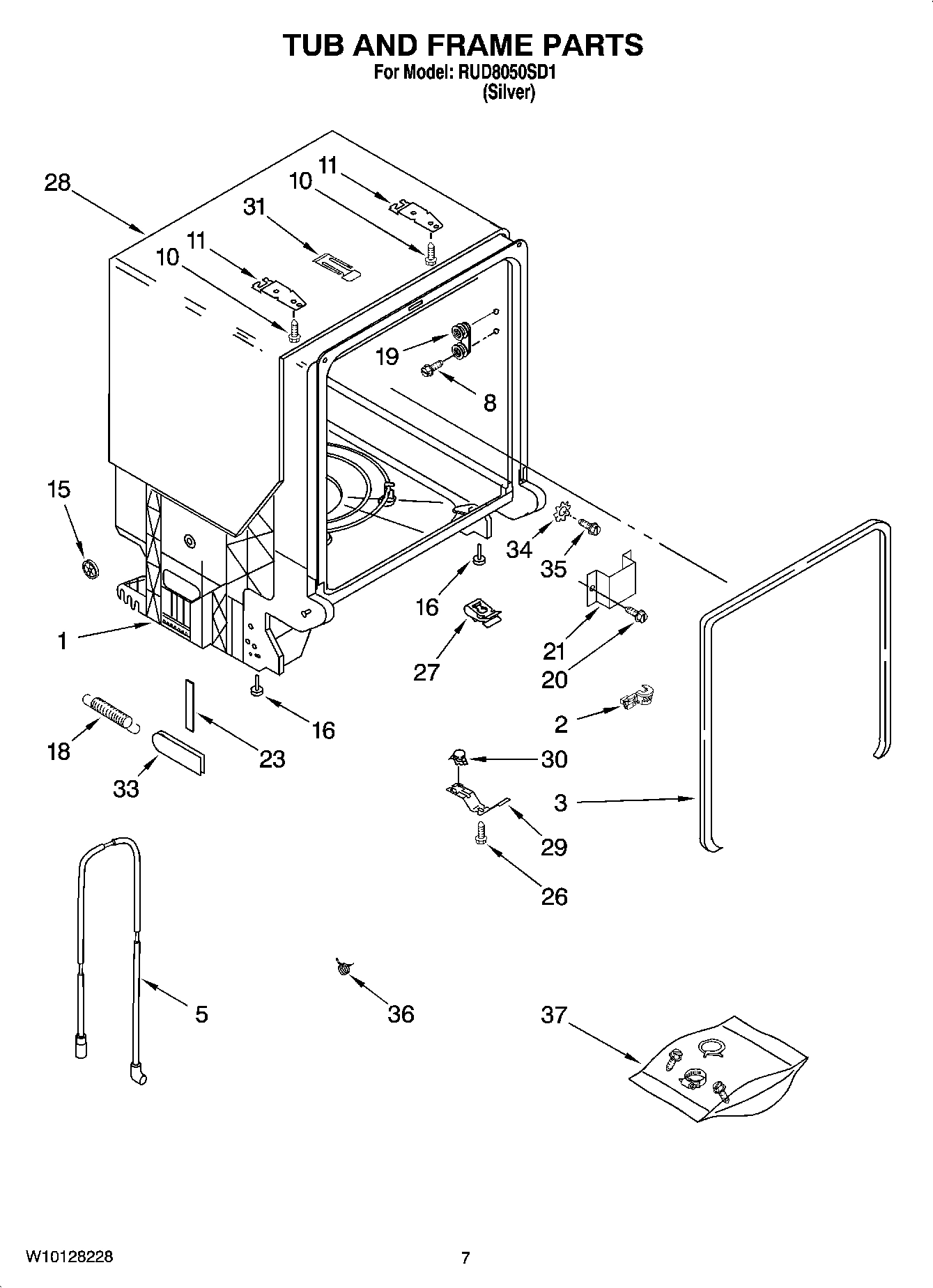 07 - TUB AND FRAME PARTS