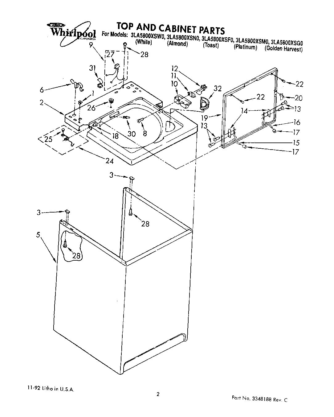 01 - TOP AND CABINET, LIT/OPTIONAL