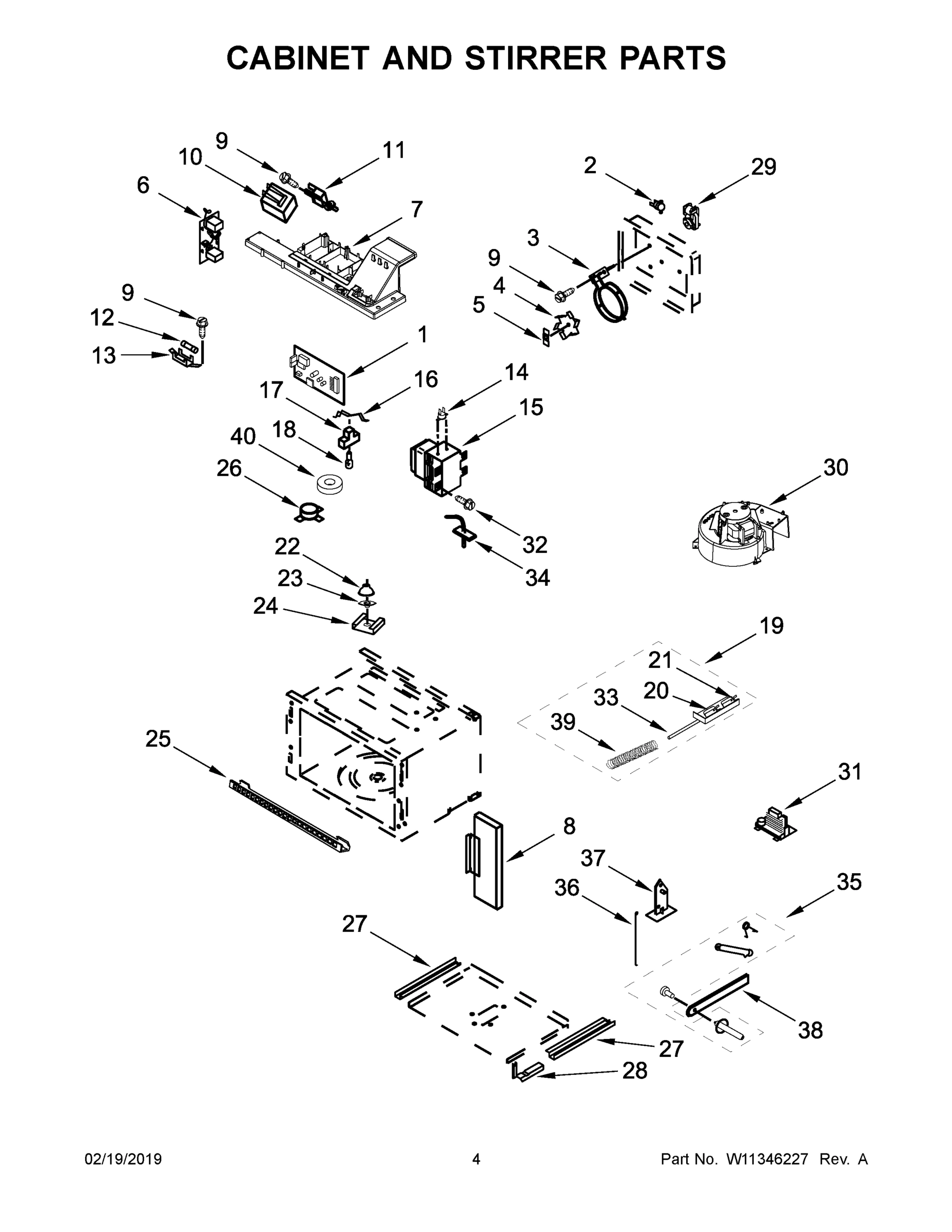 03 - CABINET AND STIRRER PARTS