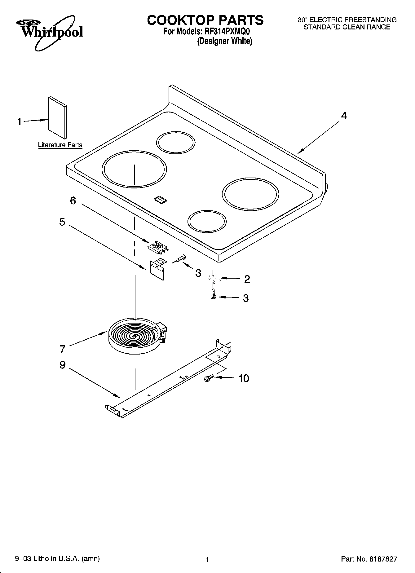 01 - COOKTOP PARTS