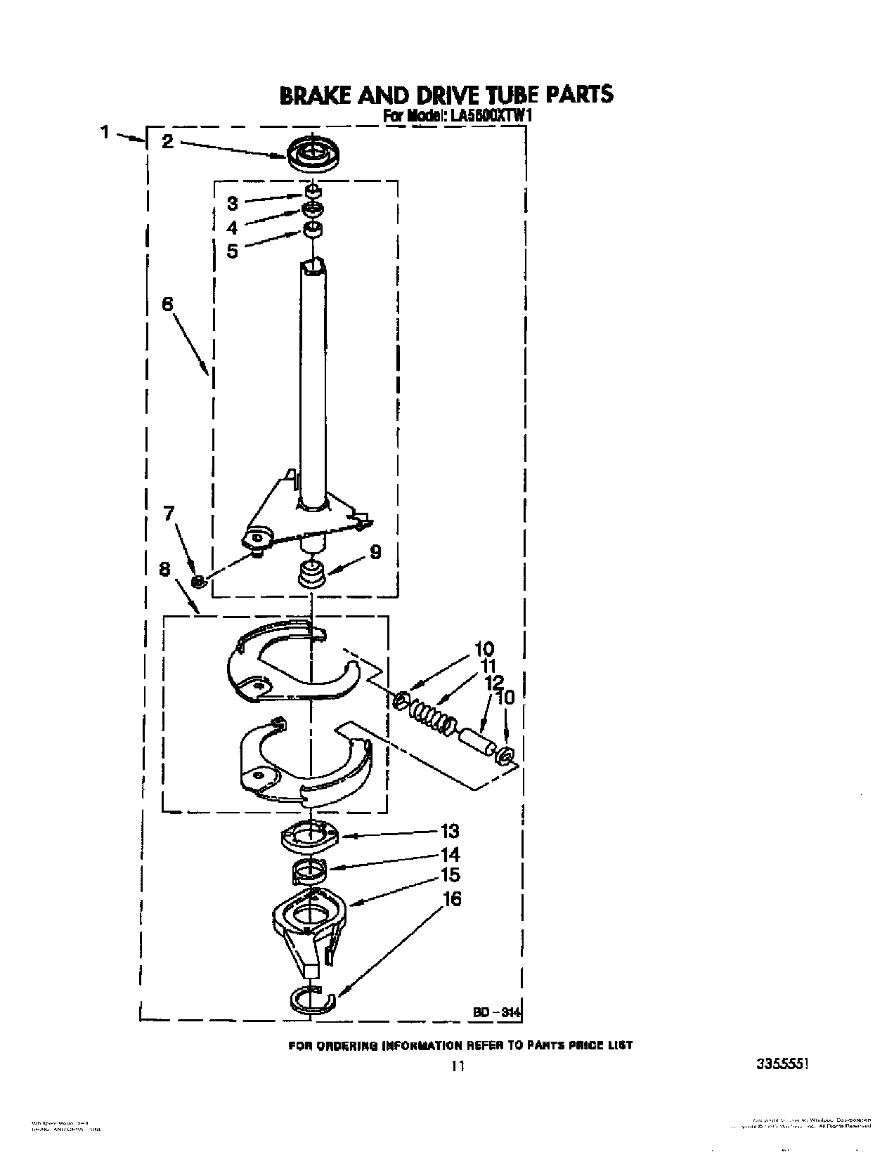 10 - BRAKE AND DRIVE TUBE