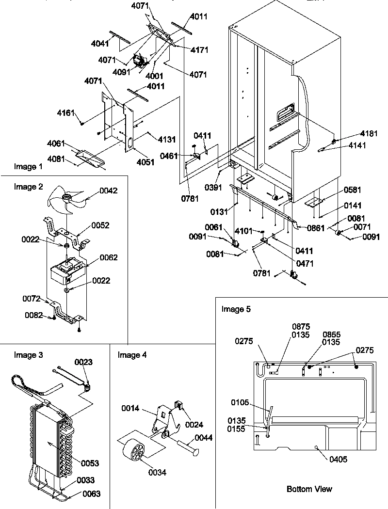 05 - DRAIN SYSTEM, ROLLERS, AND EVAP ASSY