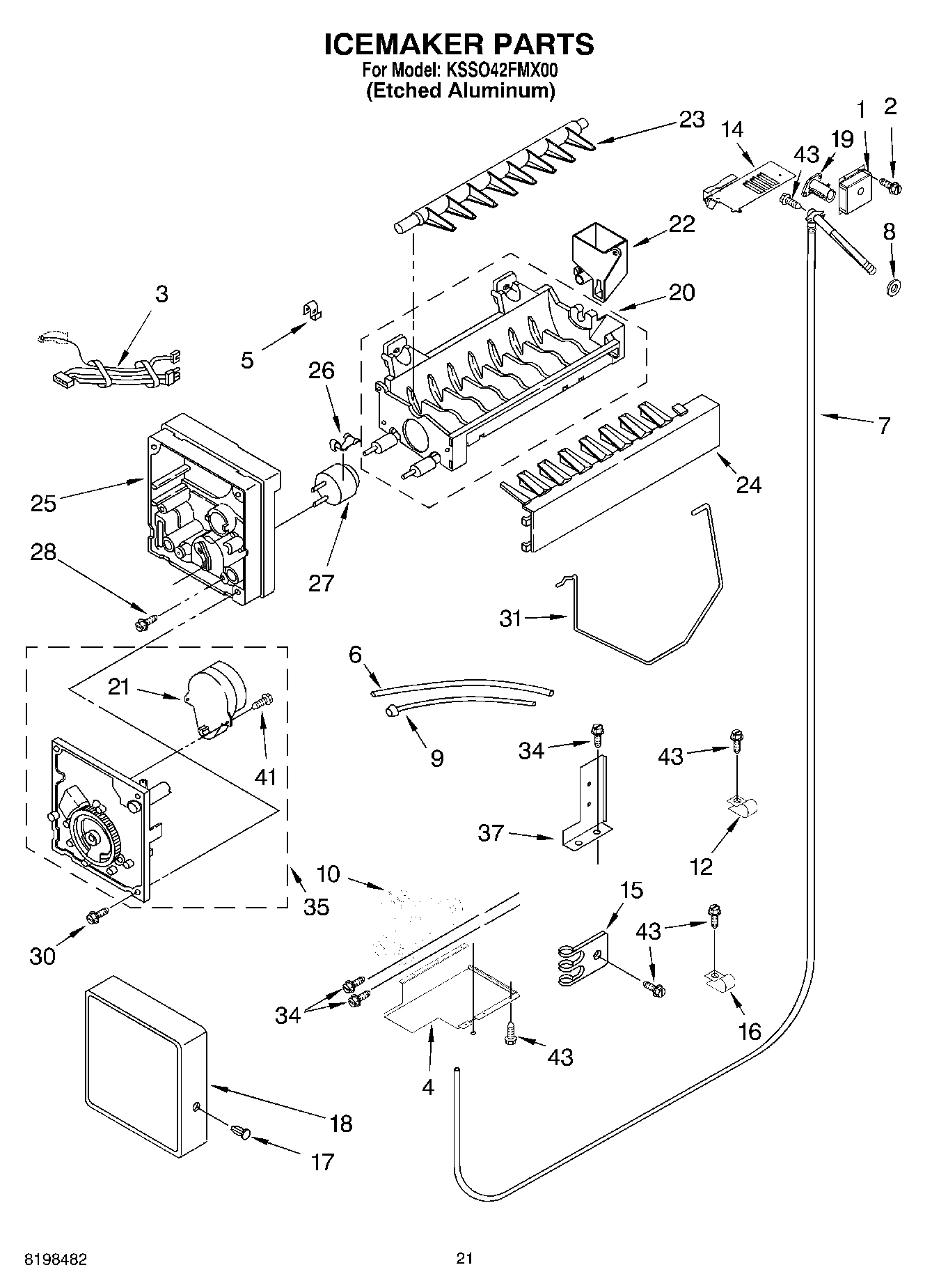 13 - ICEMAKER PARTS PARTS NOT ILLUSTRATED